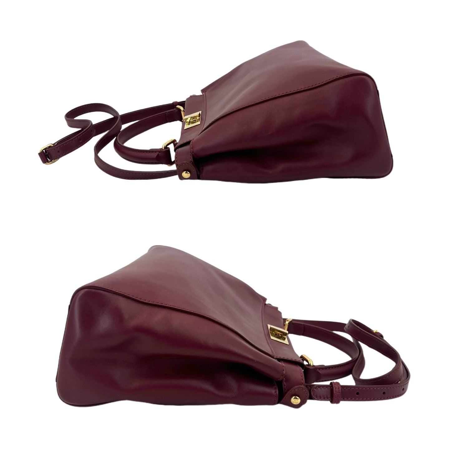 Fendi - Peekaboo - Leather - Burgundy - (medium)