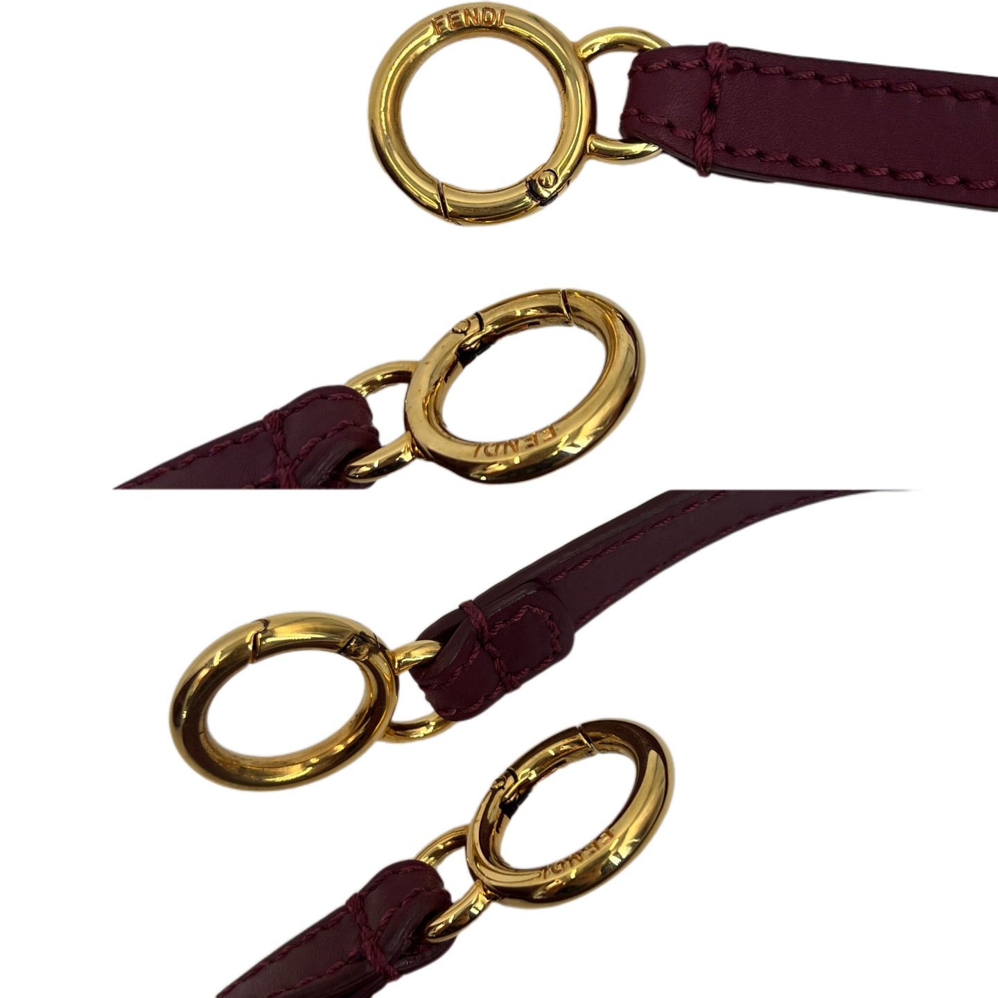 Fendi - Peekaboo - Leather - Burgundy - (medium)
