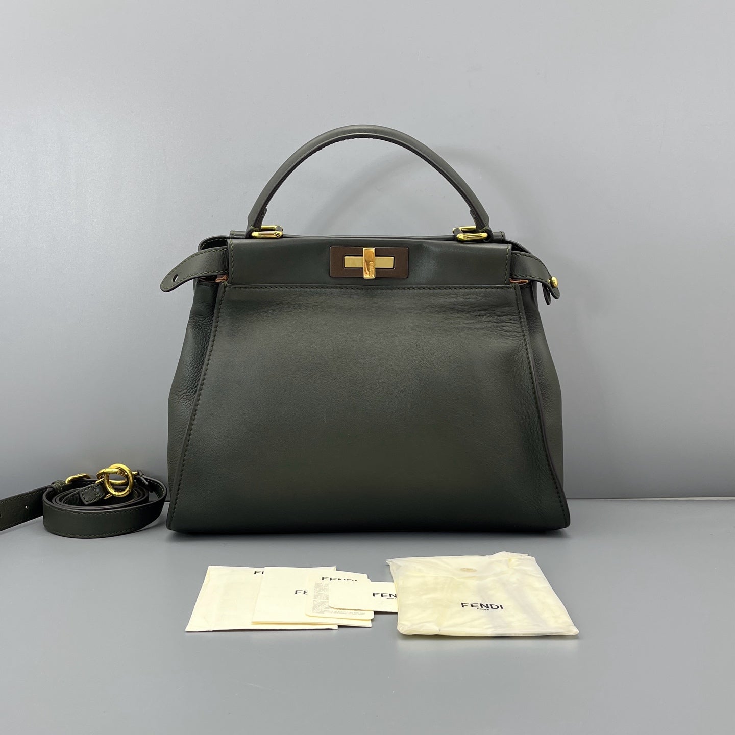 Fendi - Peekaboo - Leather - Green - (medium)