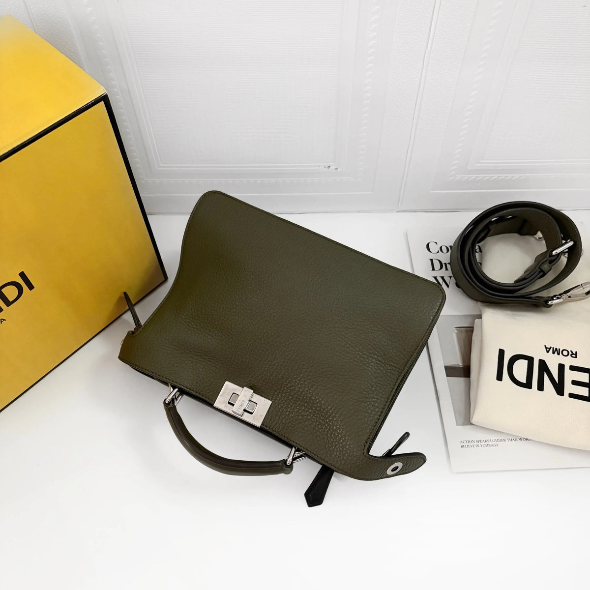 Fendi - Peekaboo - Leather - Green - (small)