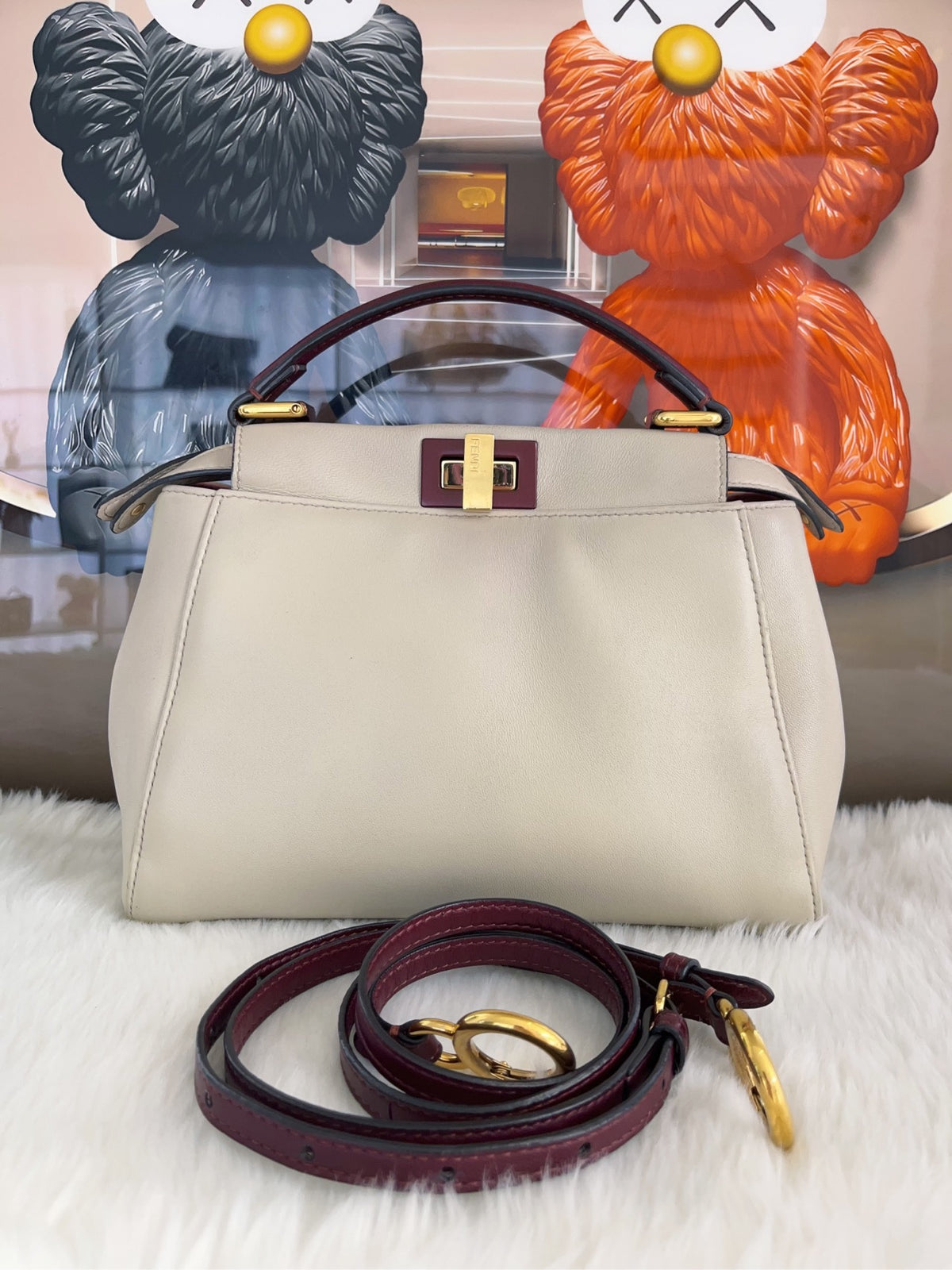 Fendi - Peekaboo - Leather - Grey