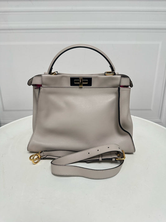 Fendi - Peekaboo - Leather - Grey