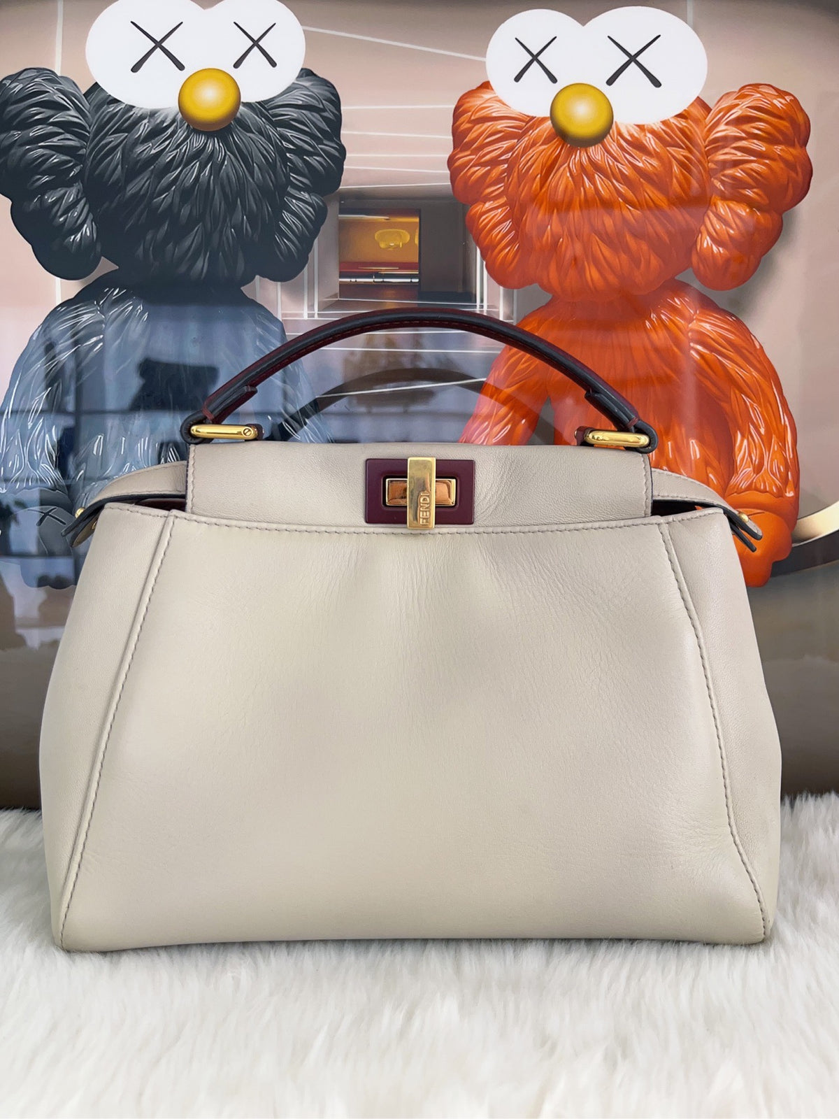 Fendi - Peekaboo - Leather - Grey