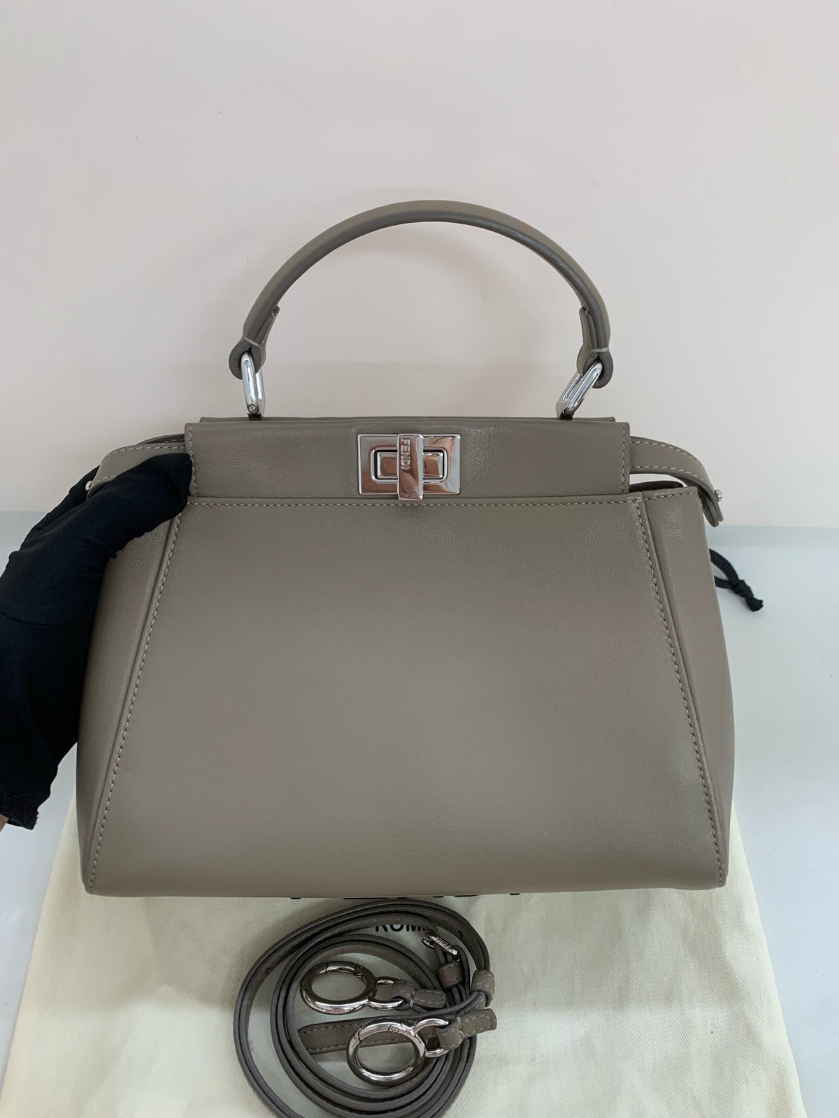 Fendi - Peekaboo - Leather - Grey