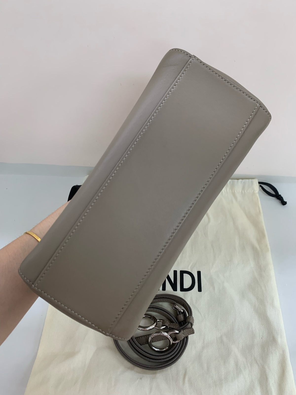 Fendi - Peekaboo - Leather - Grey
