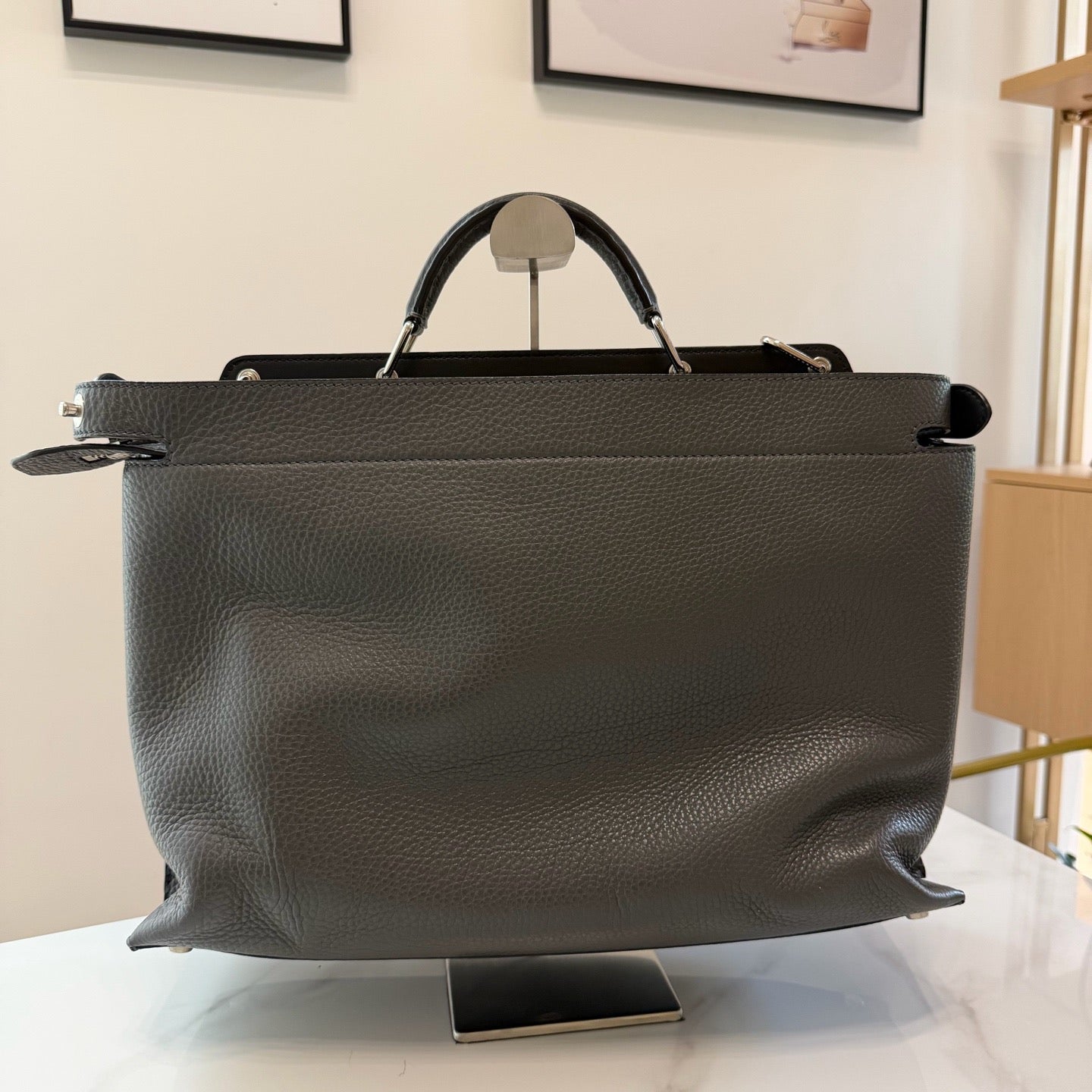 Fendi - Peekaboo - Leather - Grey - (large)
