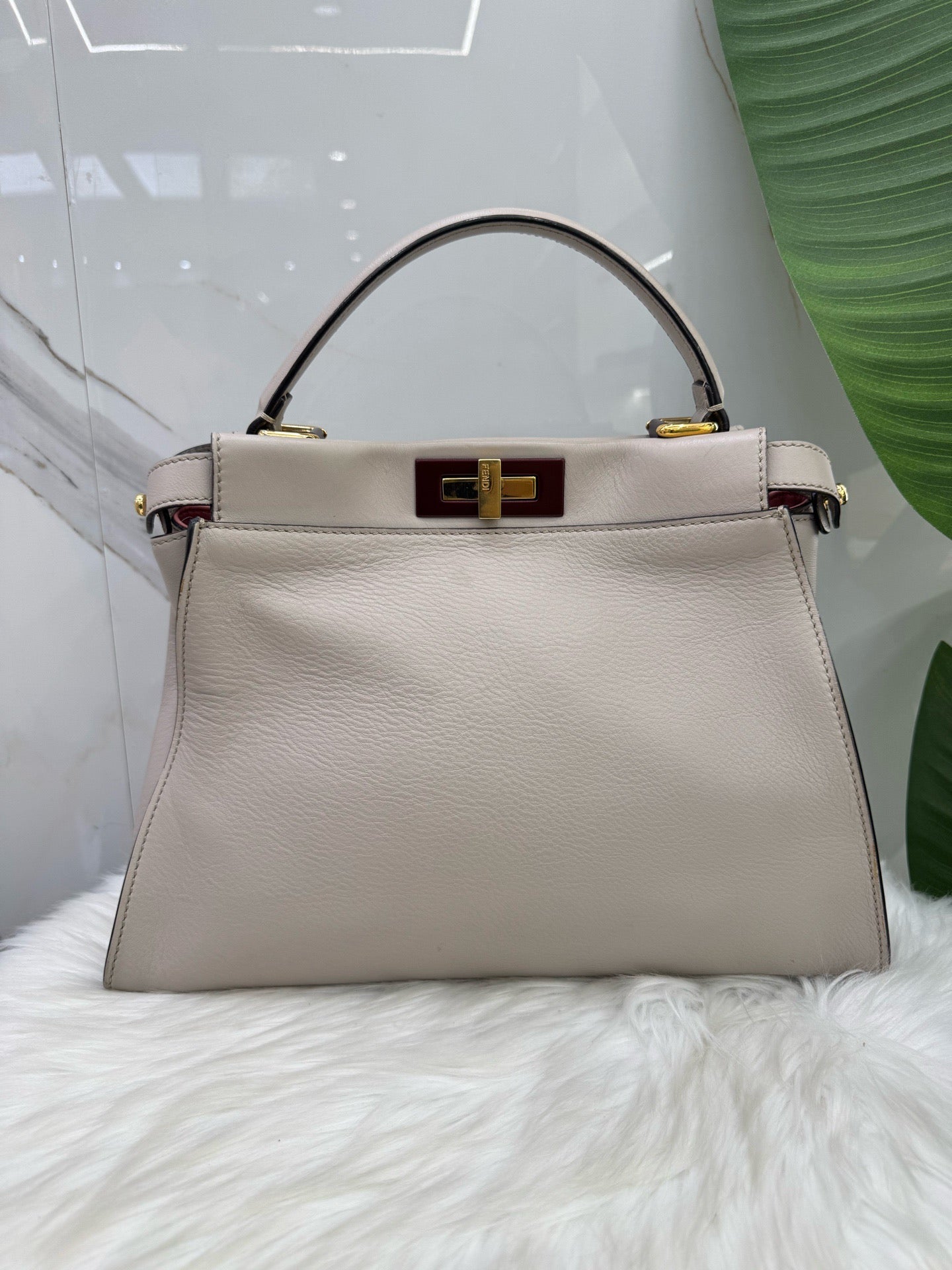 Fendi - Peekaboo - Leather - Grey - (medium)
