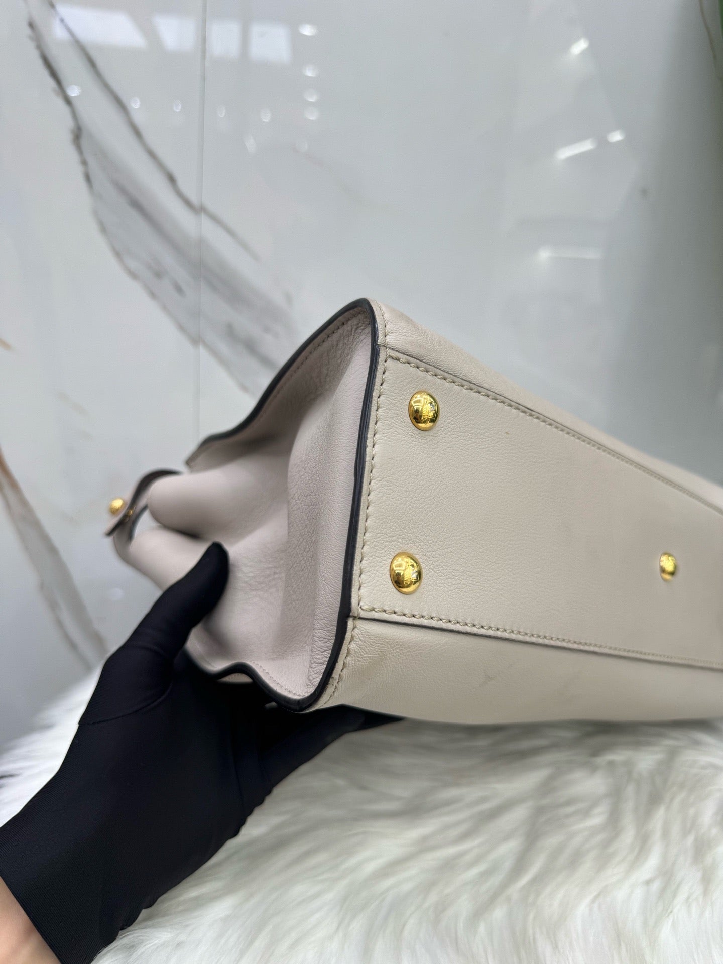 Fendi - Peekaboo - Leather - Grey - (medium)