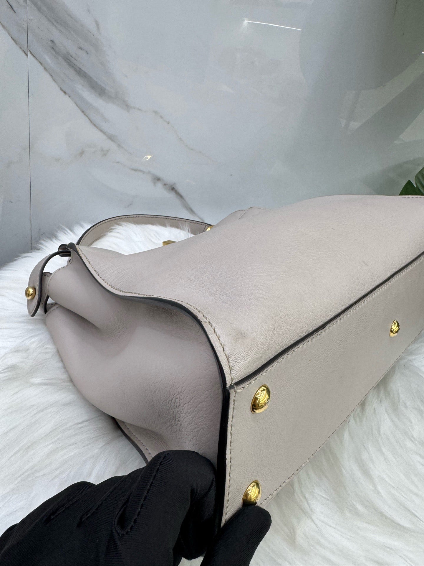 Fendi - Peekaboo - Leather - Grey - (medium)