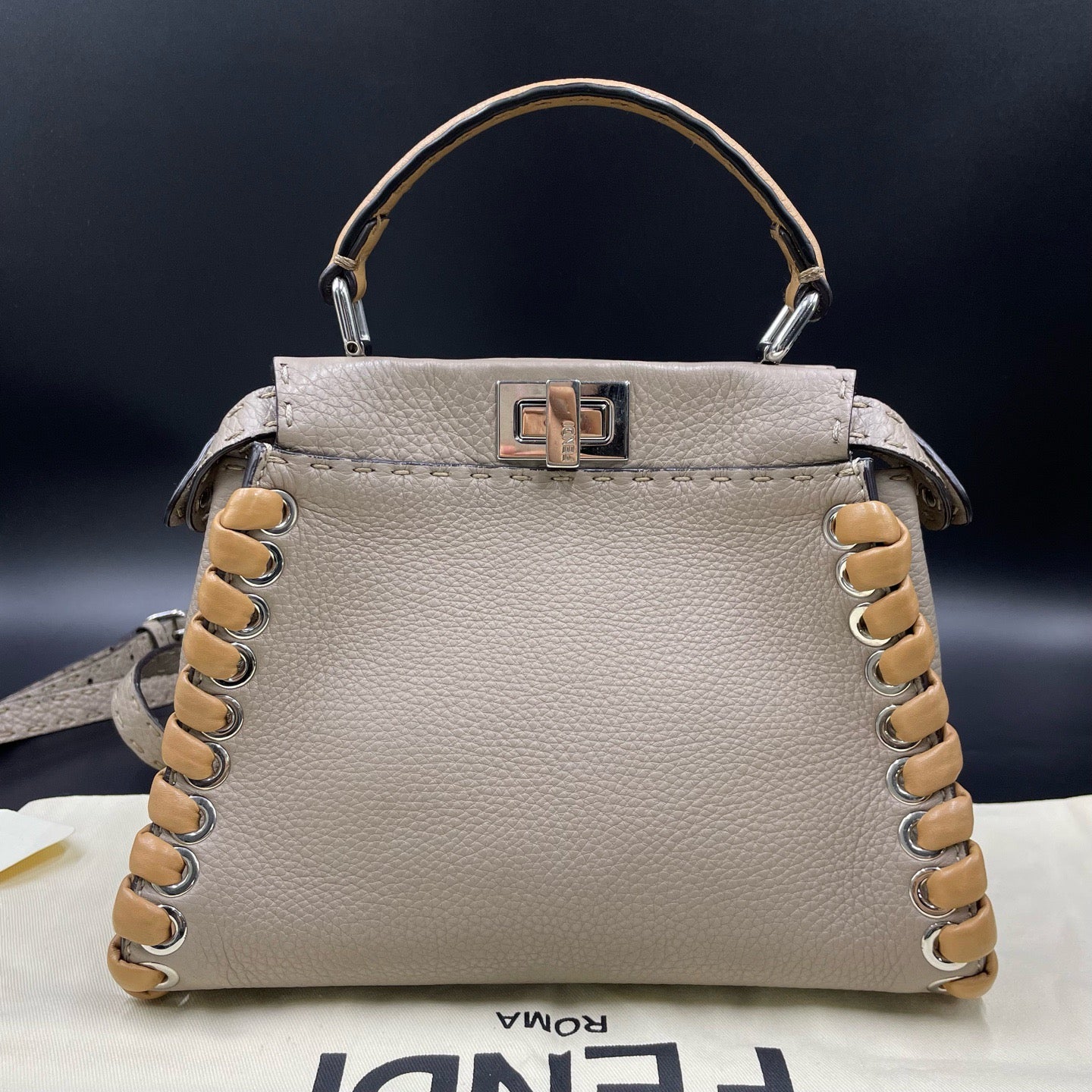 Fendi - Peekaboo - Leather - Grey - (mini)