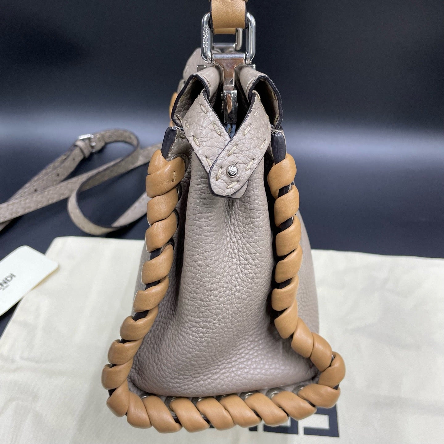 Fendi - Peekaboo - Leather - Grey - (mini)