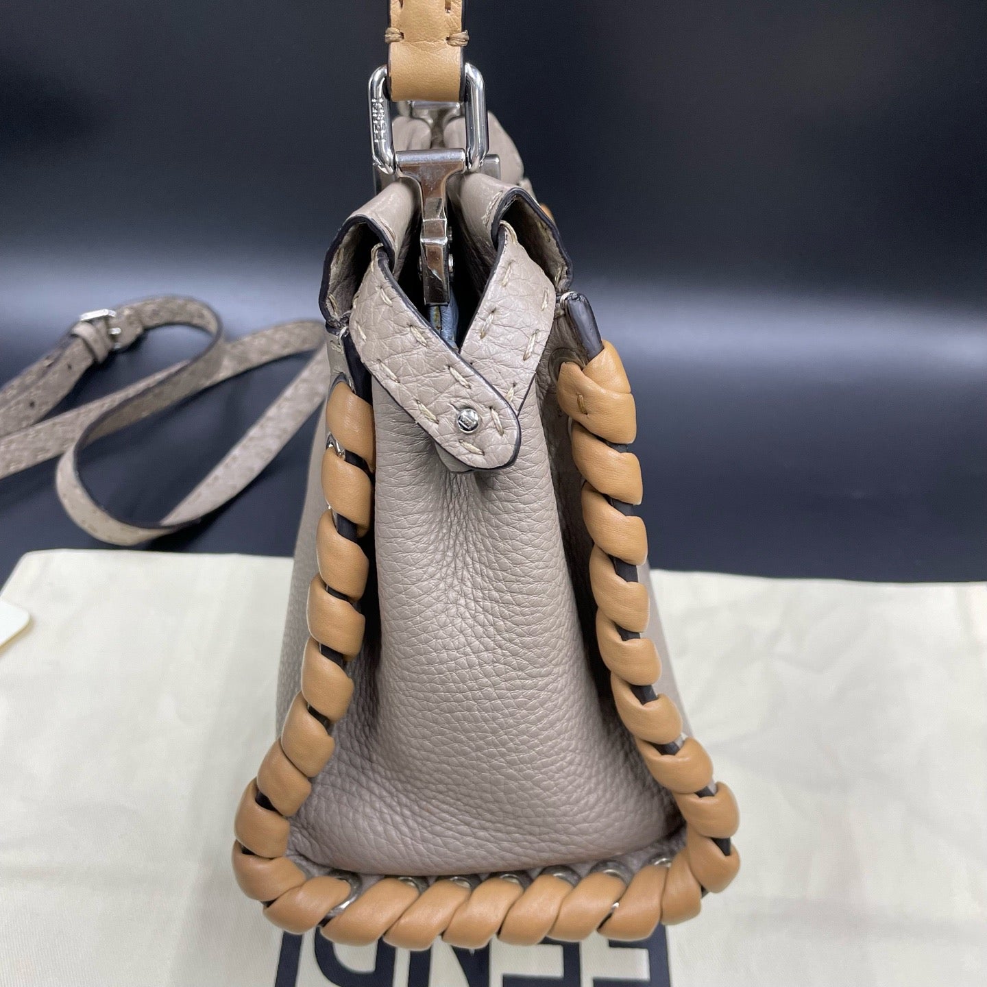 Fendi - Peekaboo - Leather - Grey - (mini)