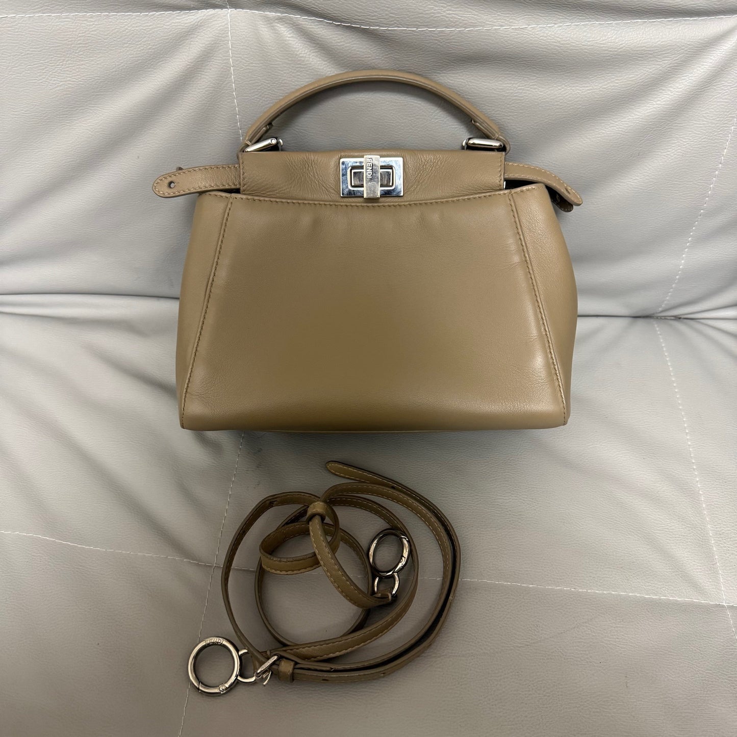 Fendi - Peekaboo - Leather - Grey - (small)