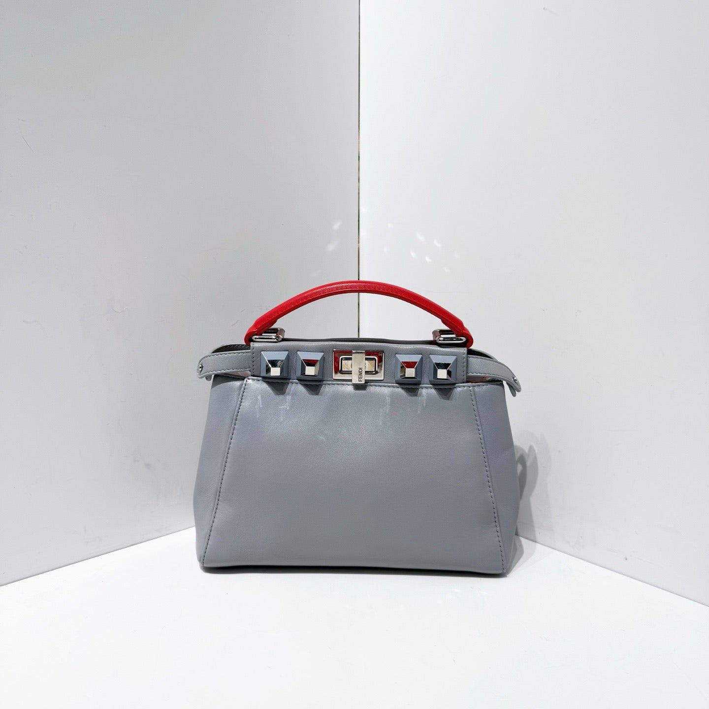Fendi - Peekaboo - Leather - Grey - (small)