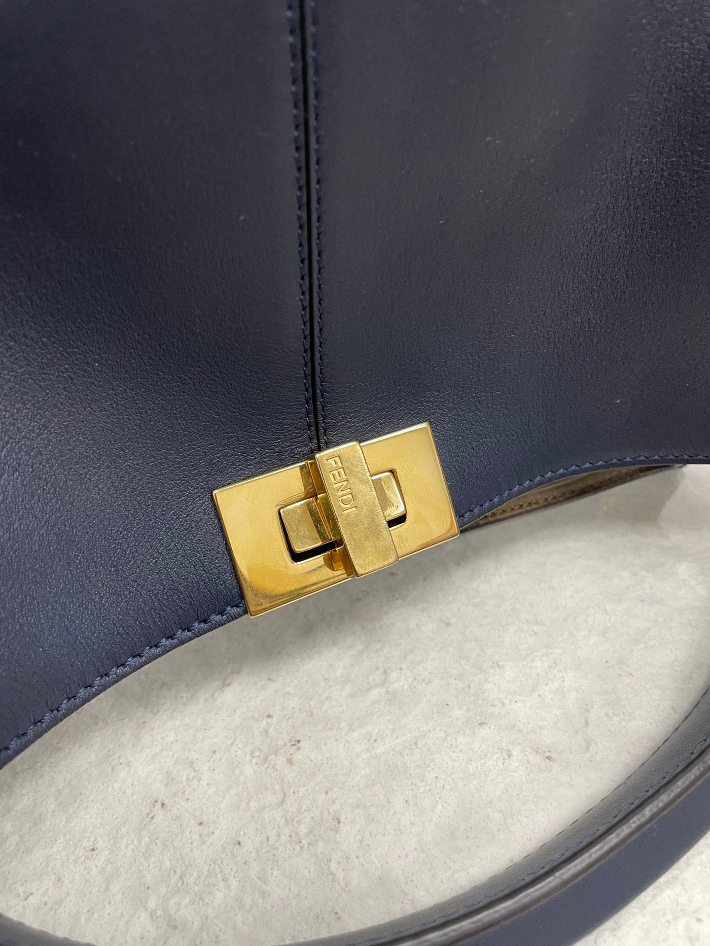 Fendi - Peekaboo - Leather - Navy - (medium)