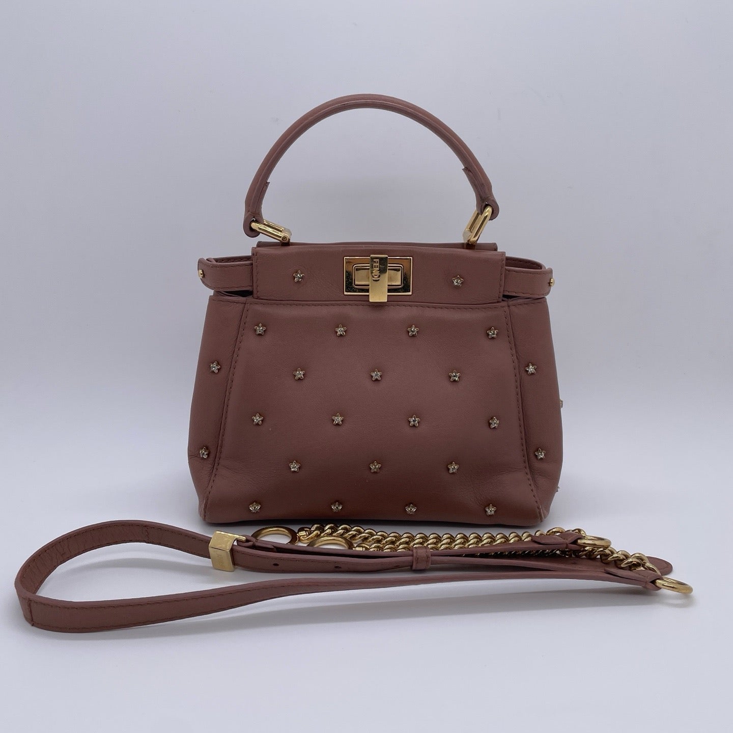 Fendi - Peekaboo - Leather - Pink - (mini)