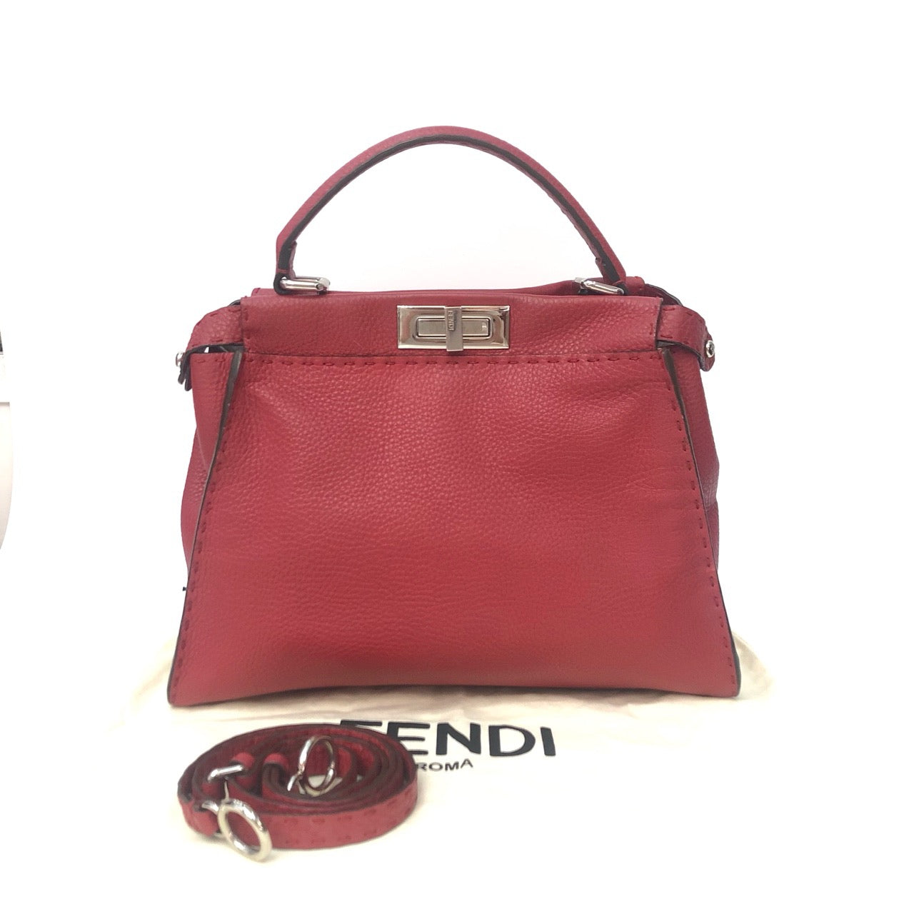 Fendi - Peekaboo - Leather - Red - (medium)