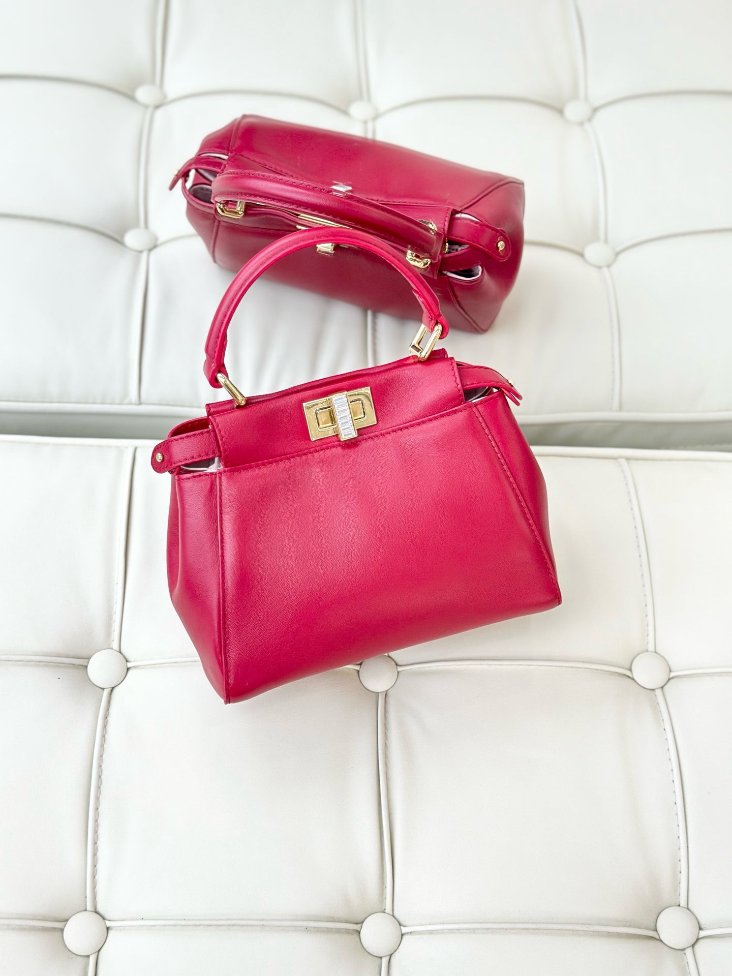 Fendi - Peekaboo - Leather - Red - (mini)