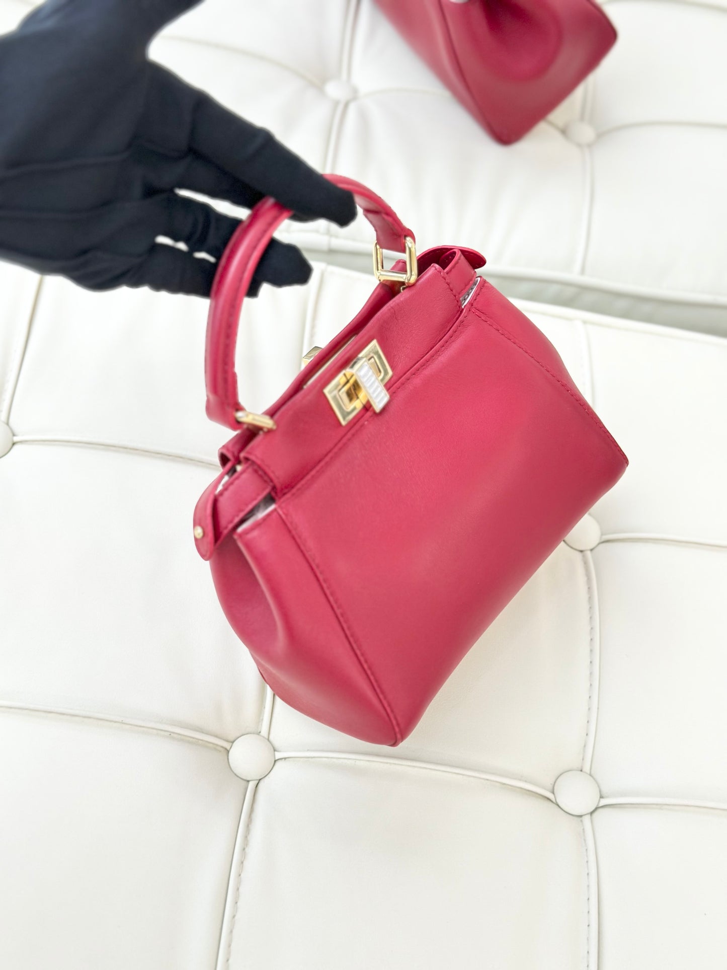Fendi - Peekaboo - Leather - Red - (mini)