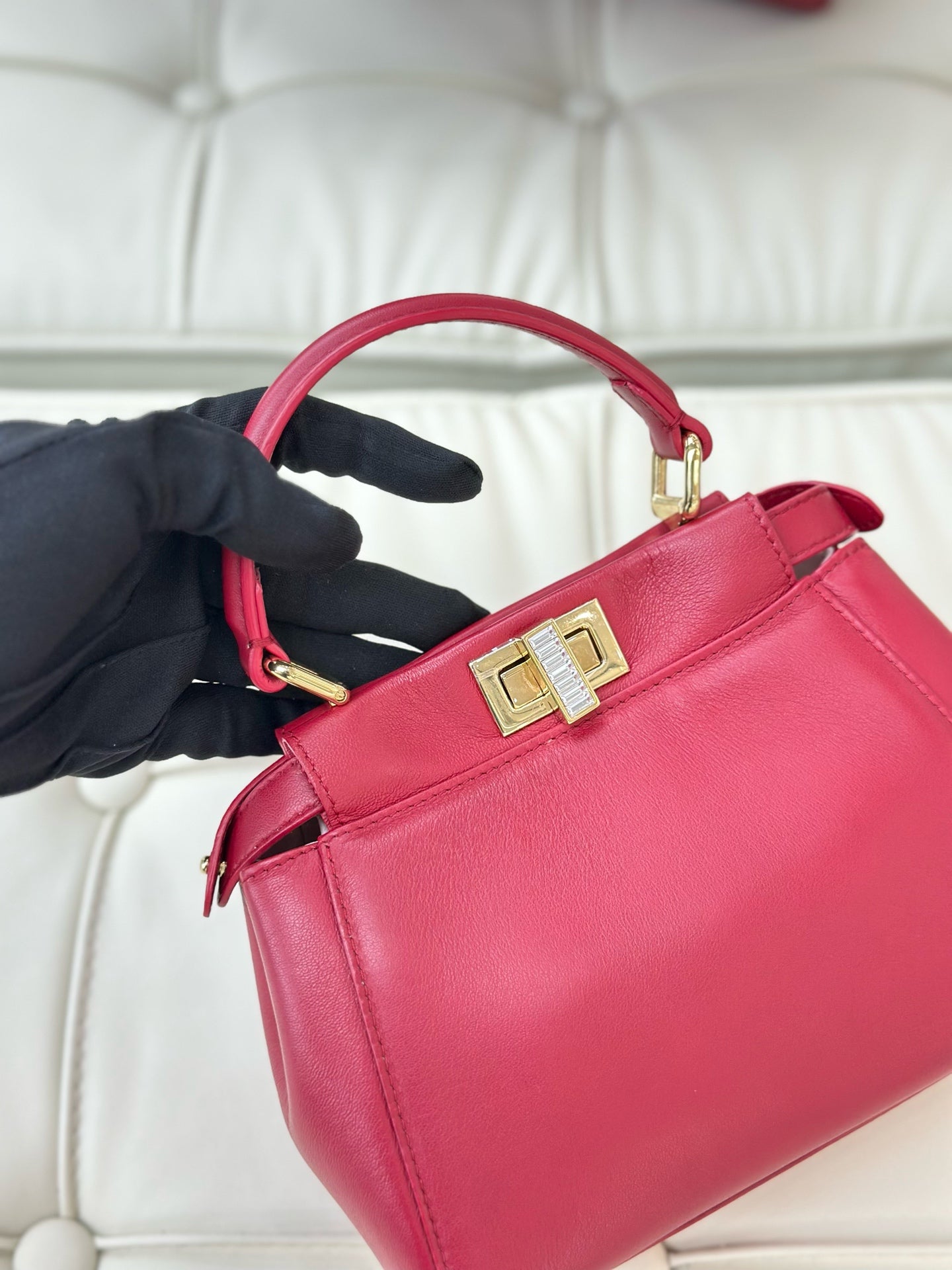 Fendi - Peekaboo - Leather - Red - (mini)