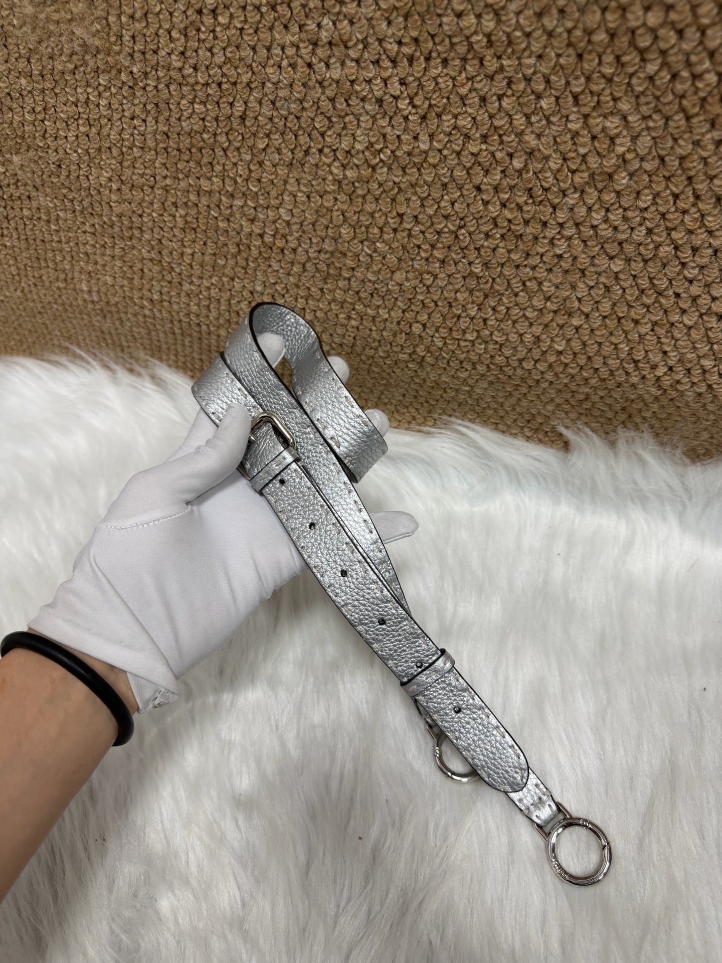 Fendi - Peekaboo - Leather - Silver - (small)