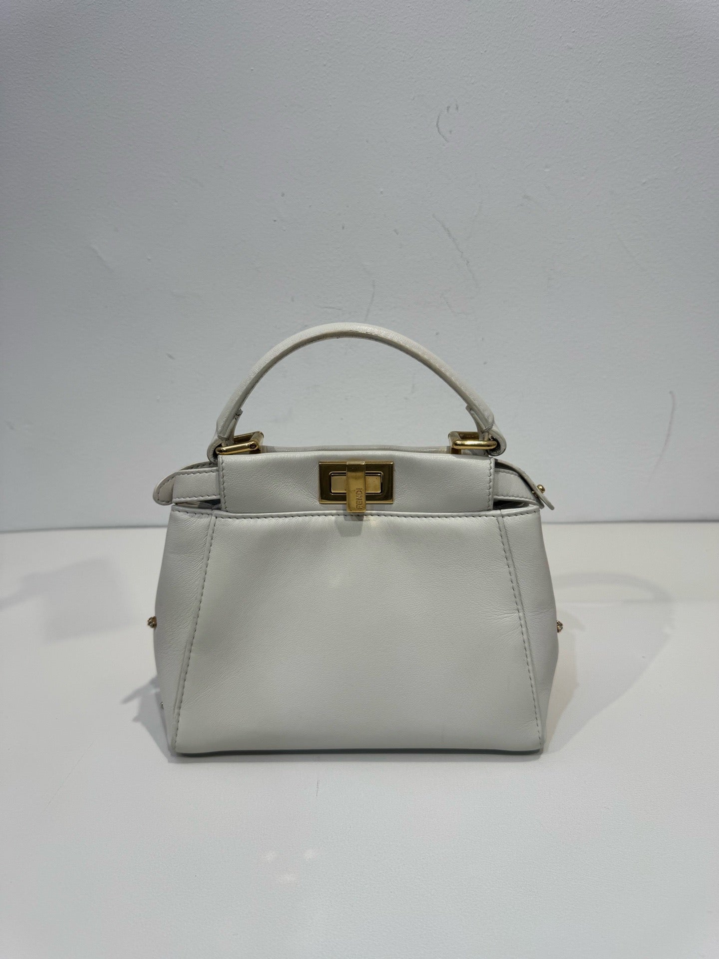 Fendi - Peekaboo - Leather - White - (mini)