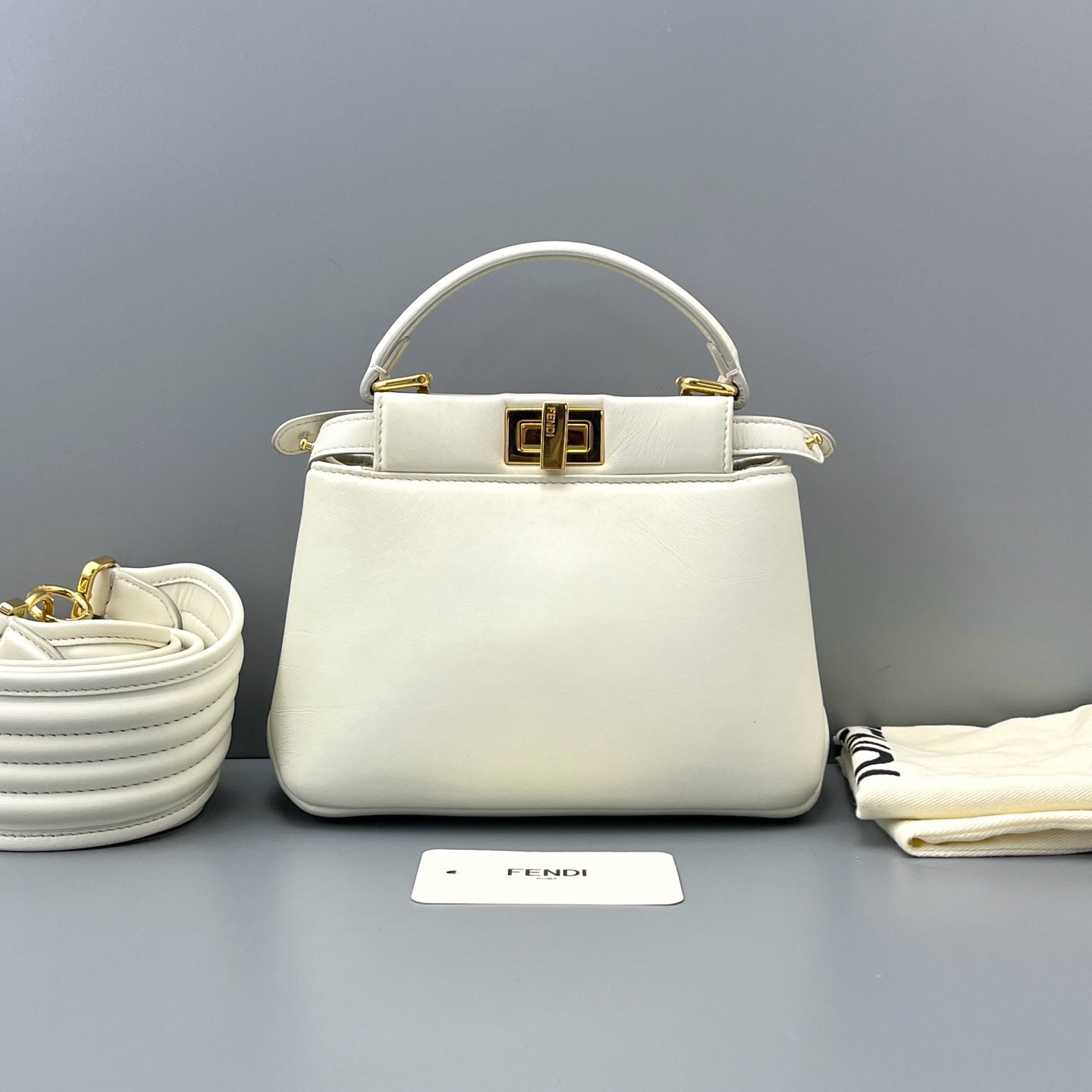 Fendi - Peekaboo - Leather - White - (small)