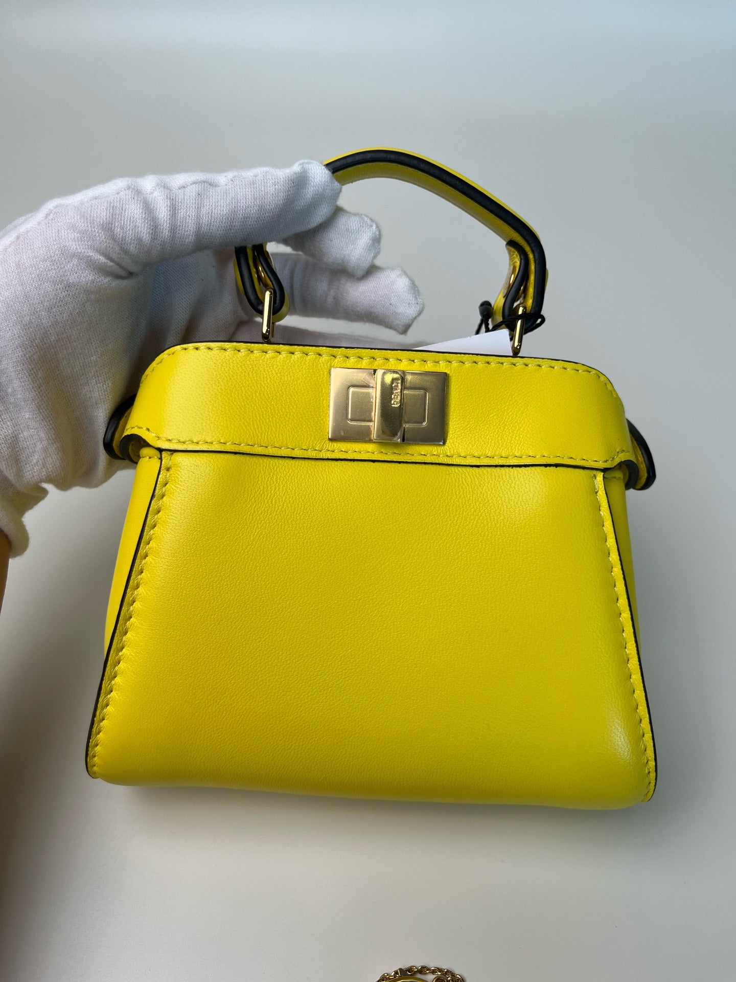 Fendi - Peekaboo - Leather - Yellow - (mini)