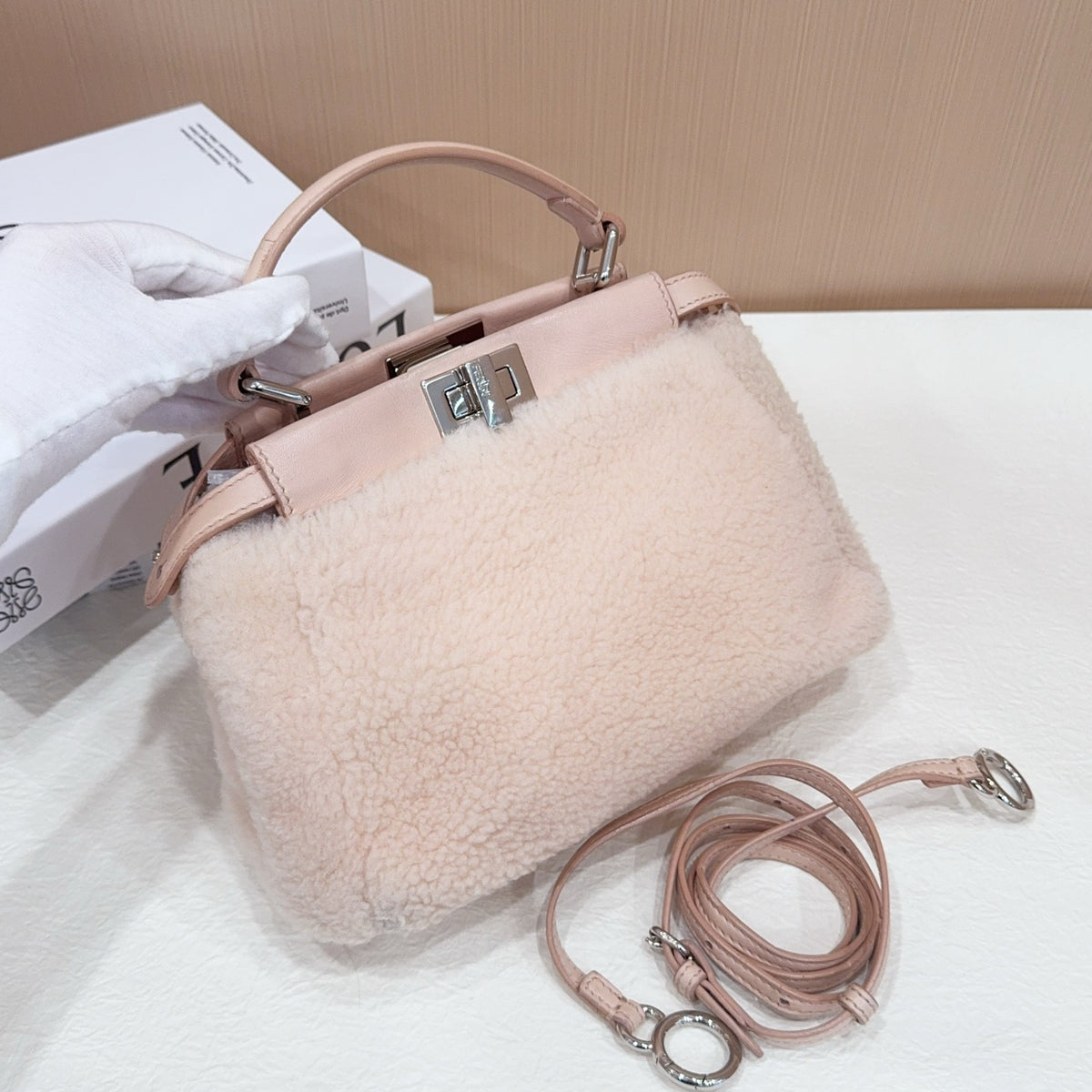 Fendi - Peekaboo Limited Edition - Fur - Shearling - Pink