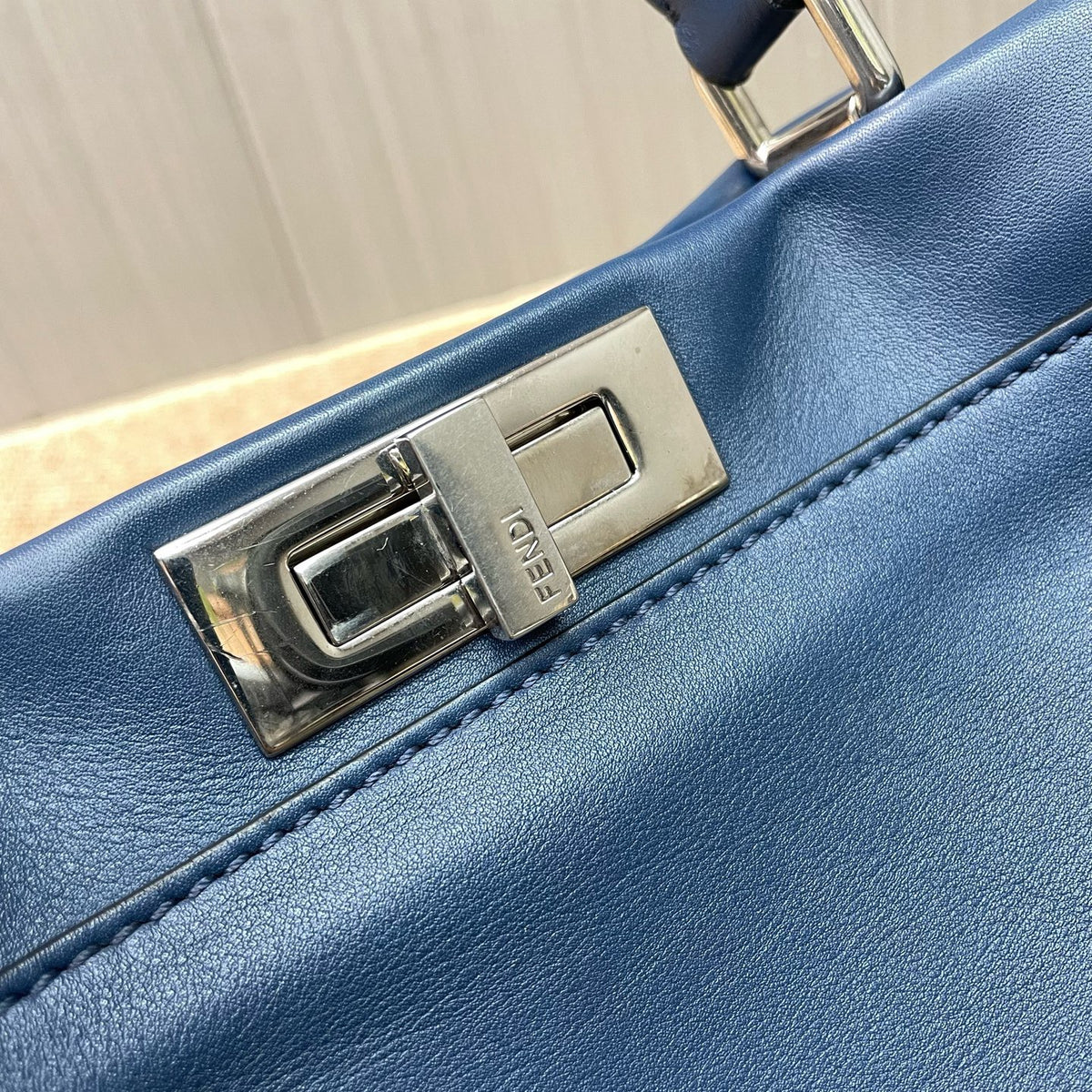 Fendi - Peekaboo Medium - Leather - Blue - (Medium)