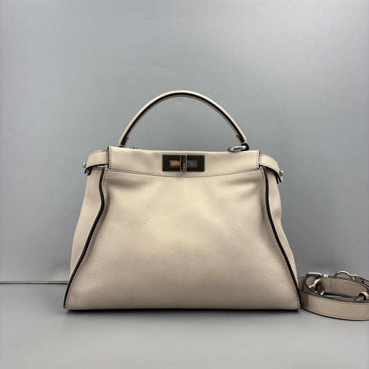 Fendi - Peekaboo Medium - Leather - Grey - (Medium)