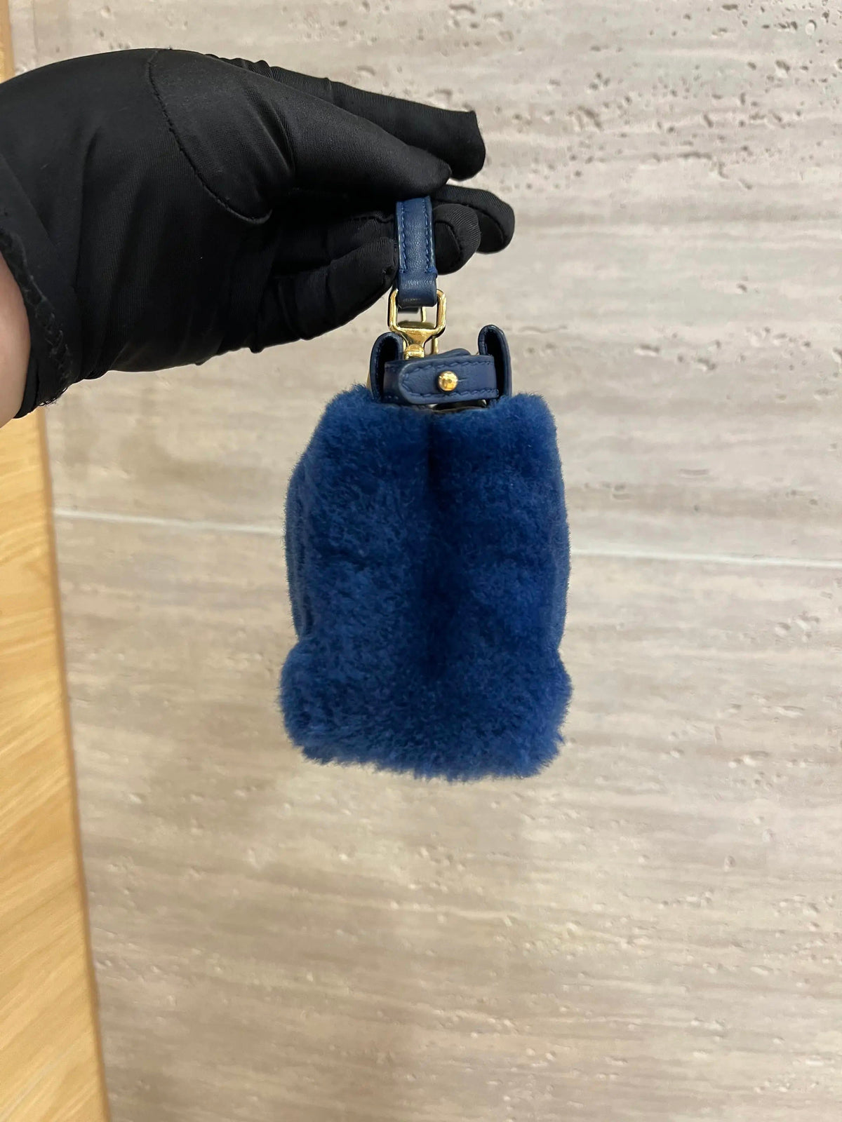 Fendi - Peekaboo Micro - Fur - Shearling - Blue - (mini)