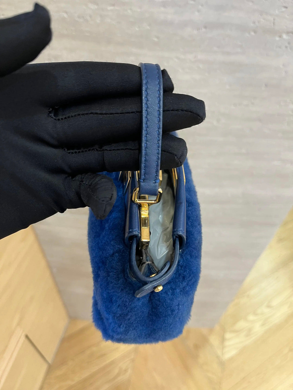 Fendi - Peekaboo Micro - Fur - Shearling - Blue - (mini)