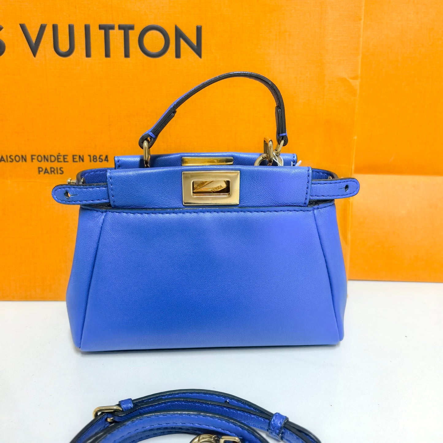 Fendi - Peekaboo Micro - Leather - Blue - (micro)