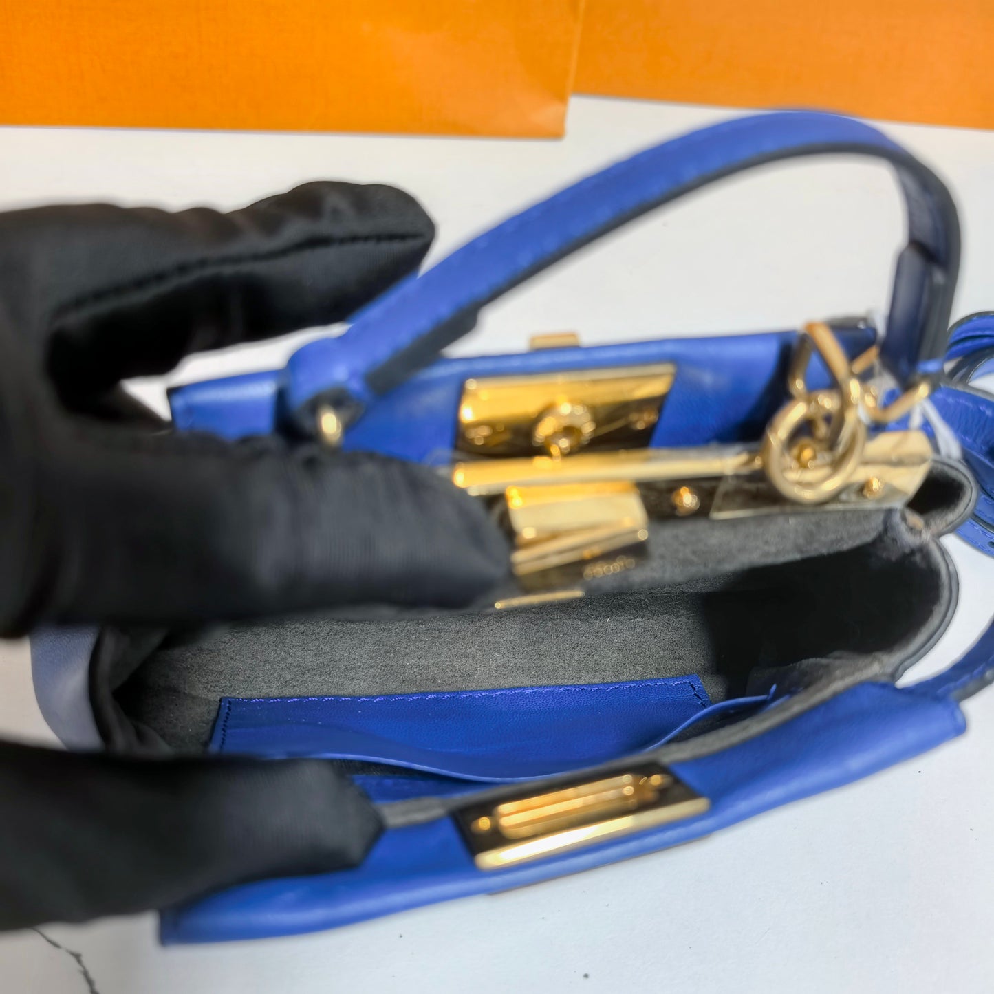 Fendi - Peekaboo Micro - Leather - Blue - (micro)