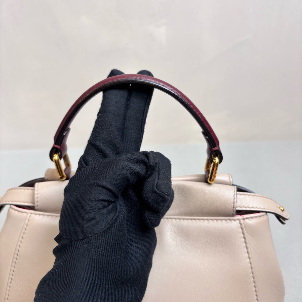 Fendi - Peekaboo Mini - Leather - Beige - (mini)