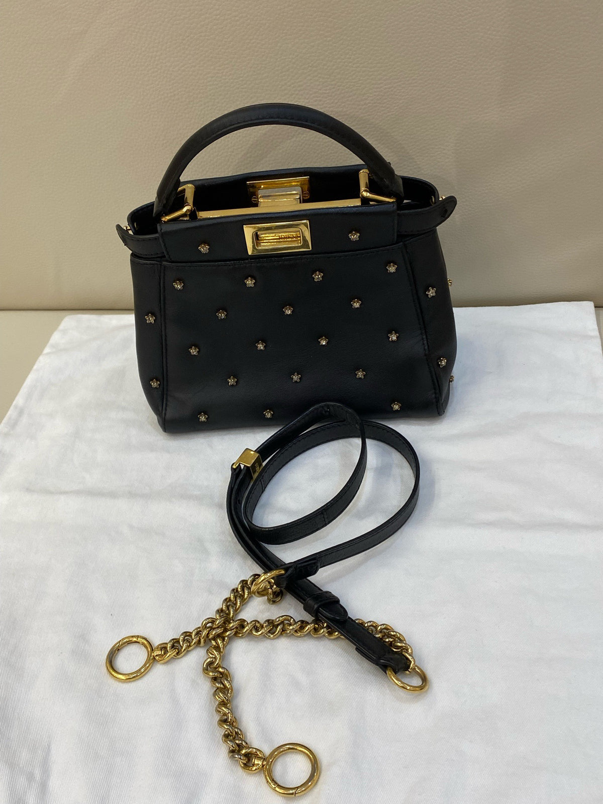 Fendi - Peekaboo Mini - Leather - Black - (mini)