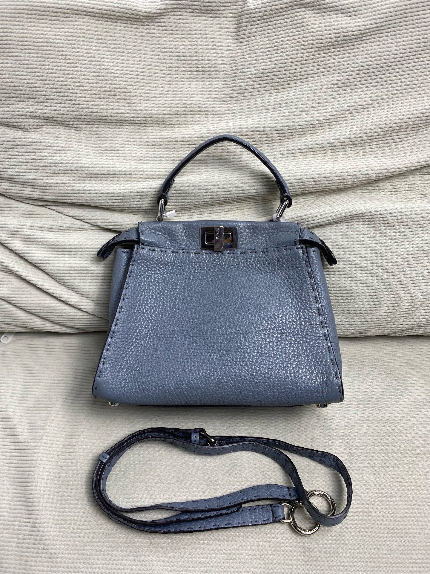 Fendi - Peekaboo Mini - Leather - Blue - (mini)