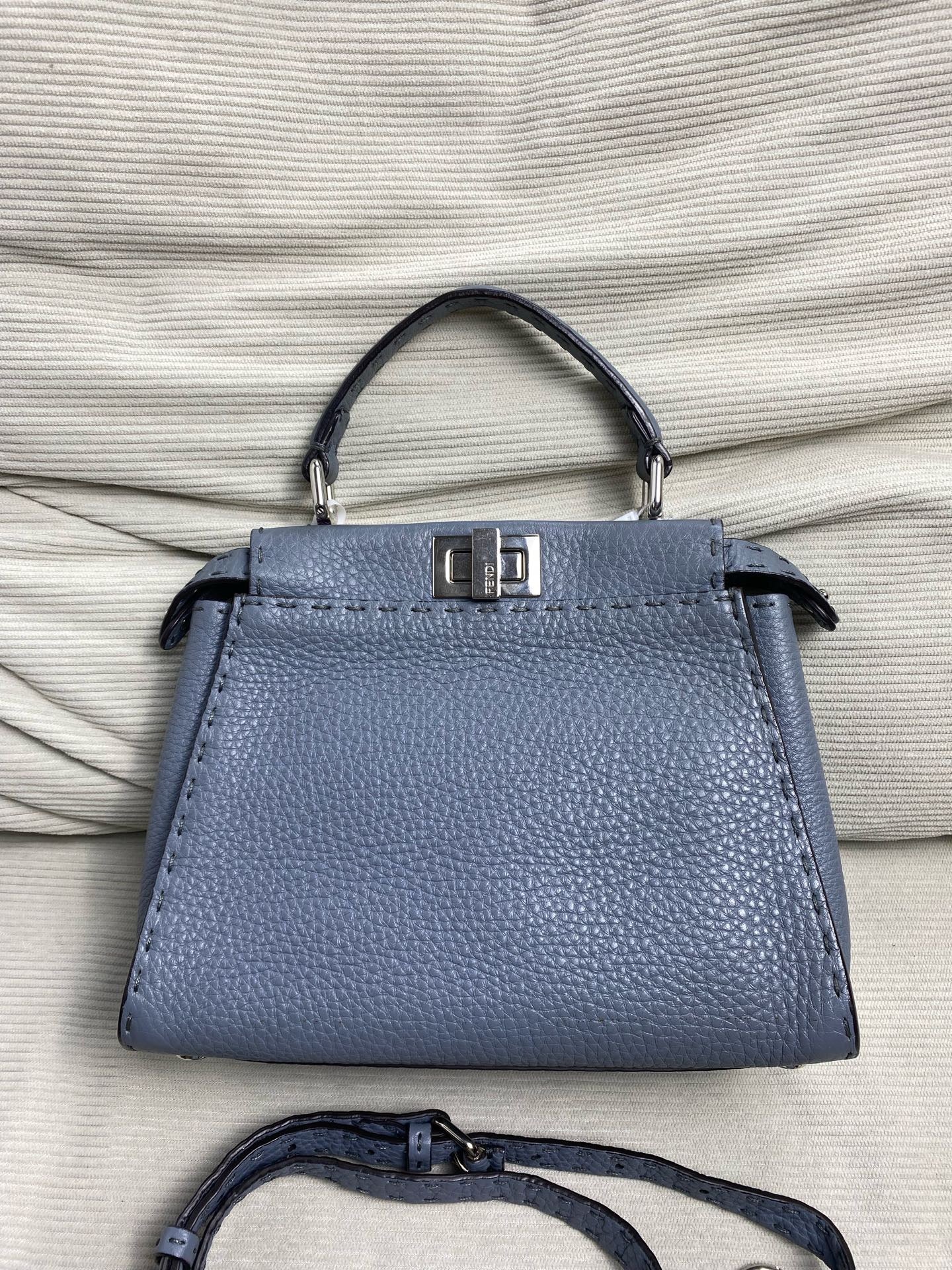 Fendi - Peekaboo Mini - Leather - Blue - (mini)