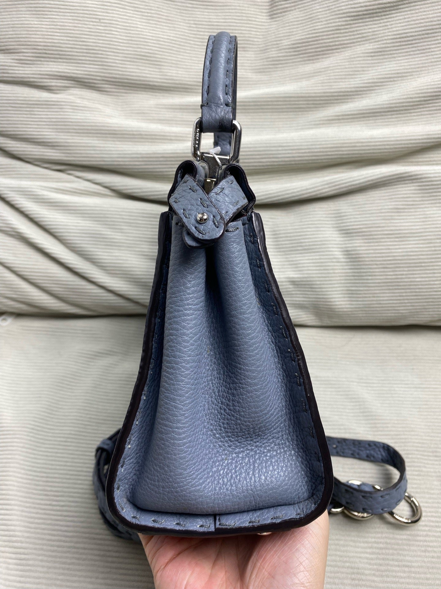 Fendi - Peekaboo Mini - Leather - Blue - (mini)