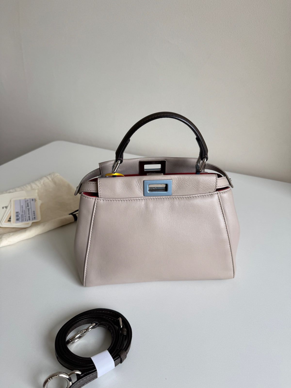 Fendi - Peekaboo Mini - Leather - Grey - (mini)