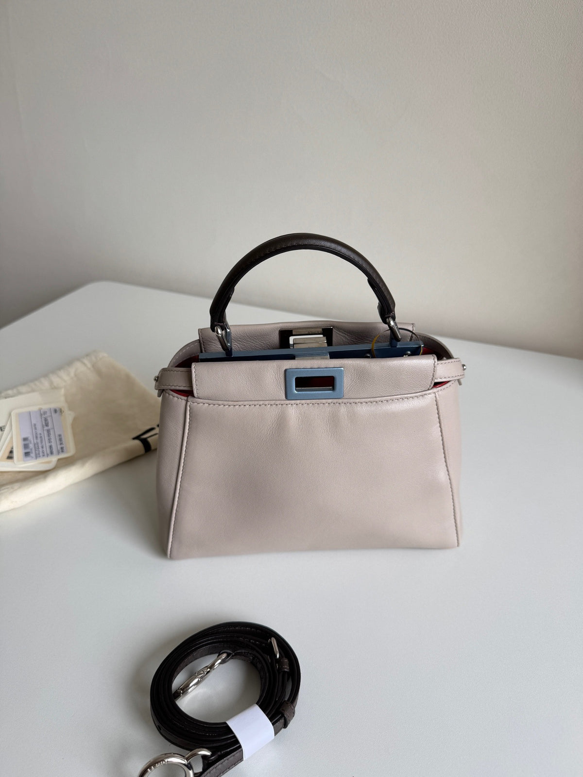 Fendi - Peekaboo Mini - Leather - Grey - (mini)
