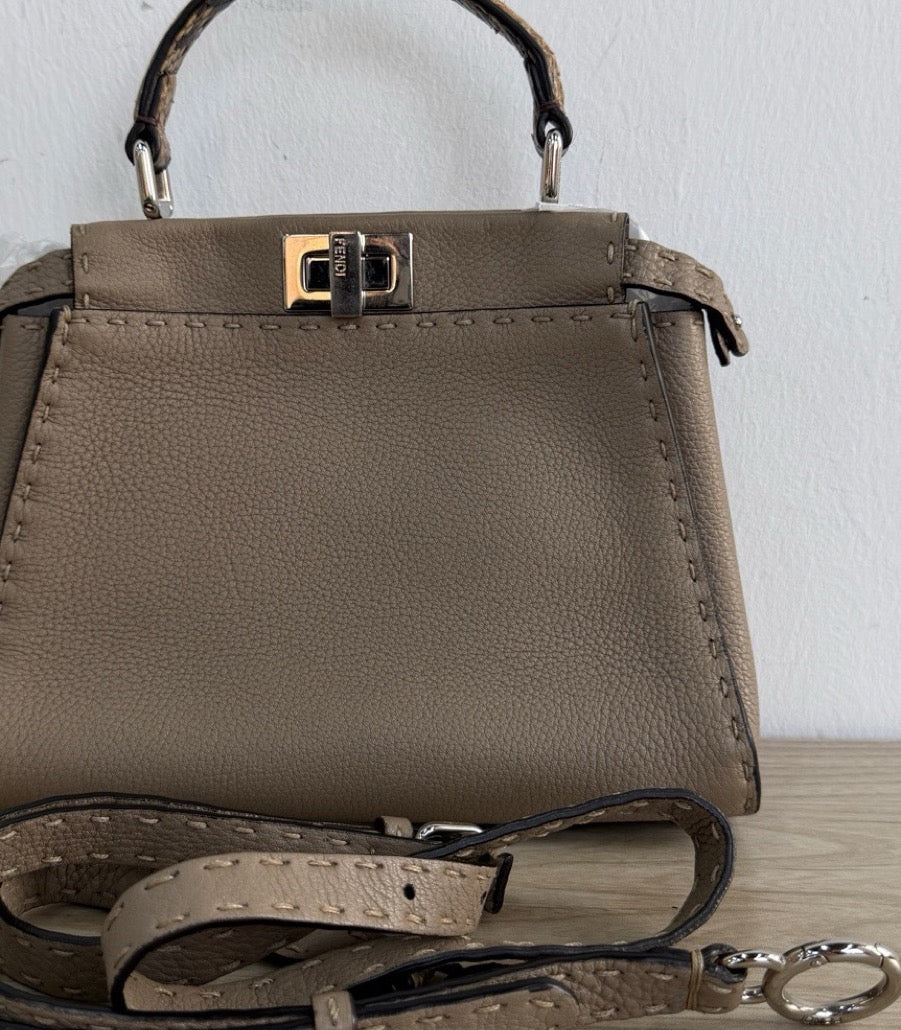 Fendi - Peekaboo Mini - Leather - Grey - (mini)