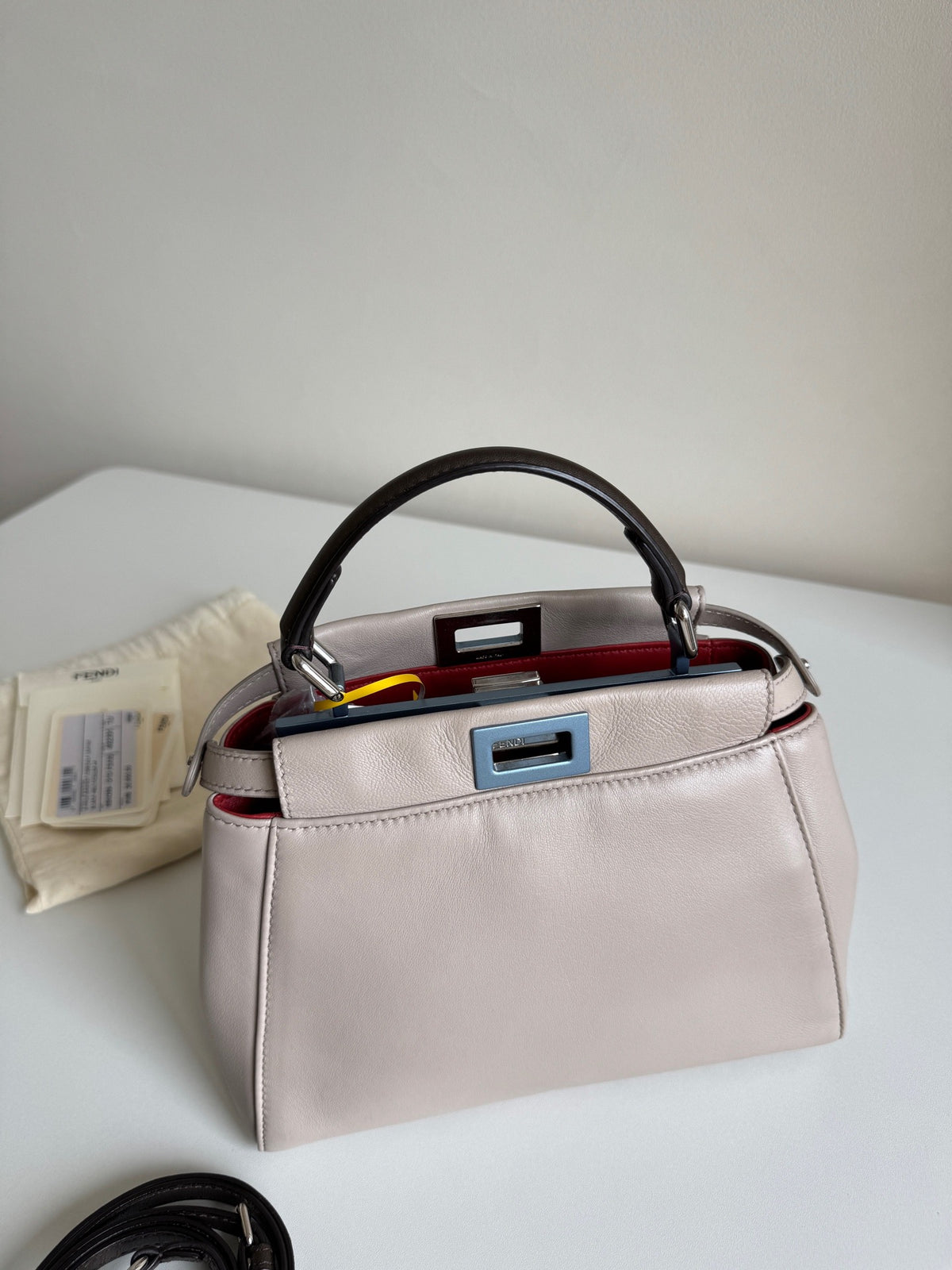 Fendi - Peekaboo Mini - Leather - Grey - (mini)