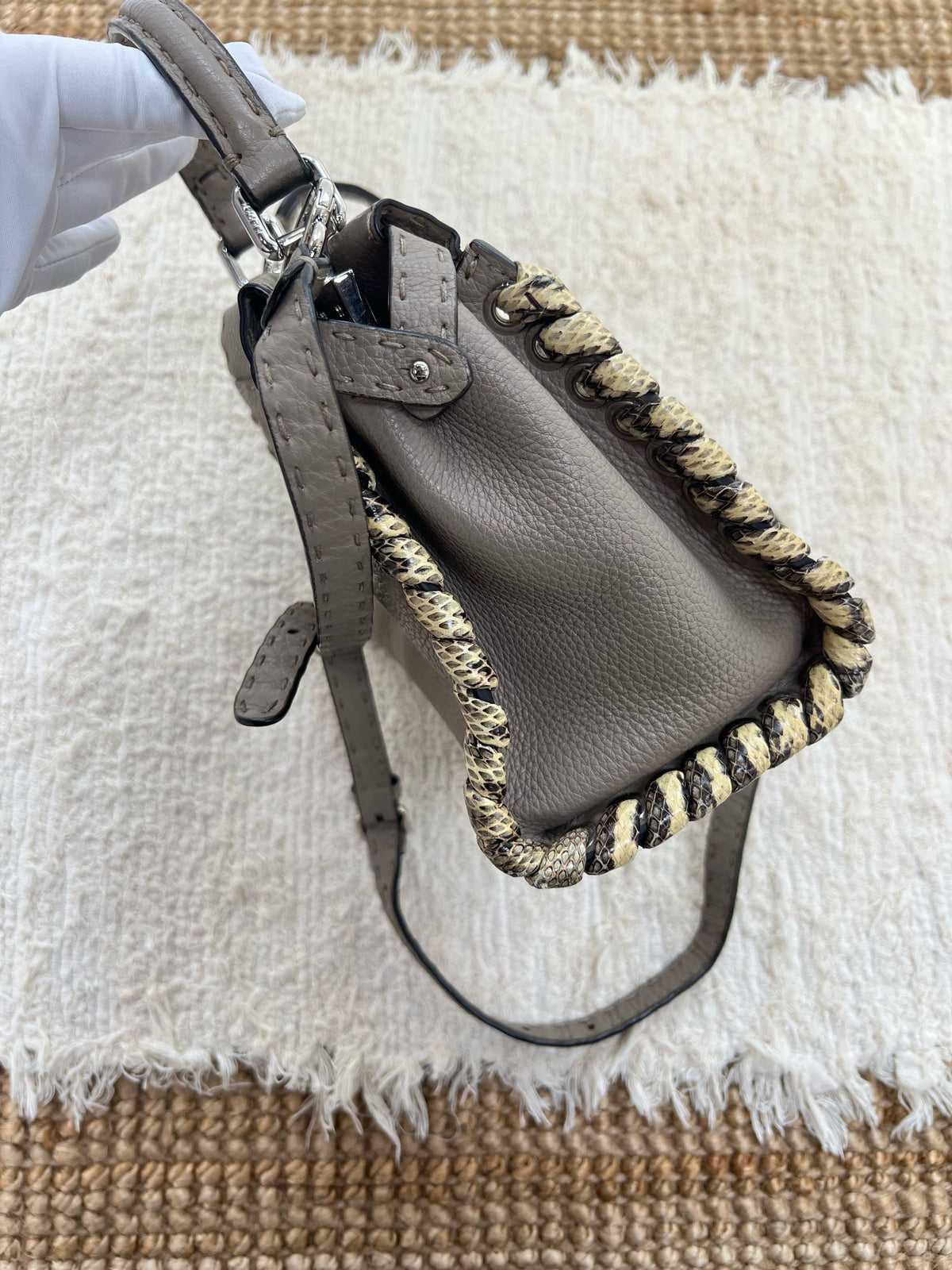 Fendi - Peekaboo Mini - Leather - Grey - (mini)