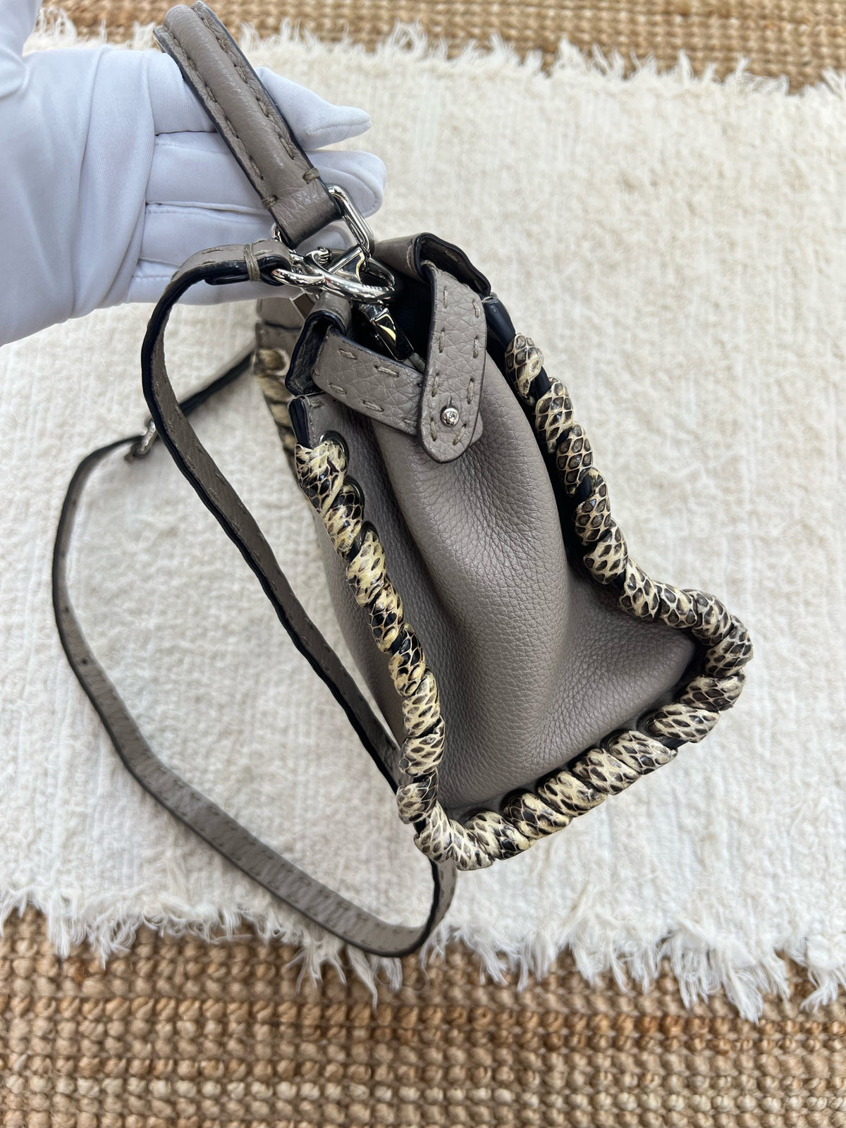 Fendi - Peekaboo Mini - Leather - Grey - (mini)