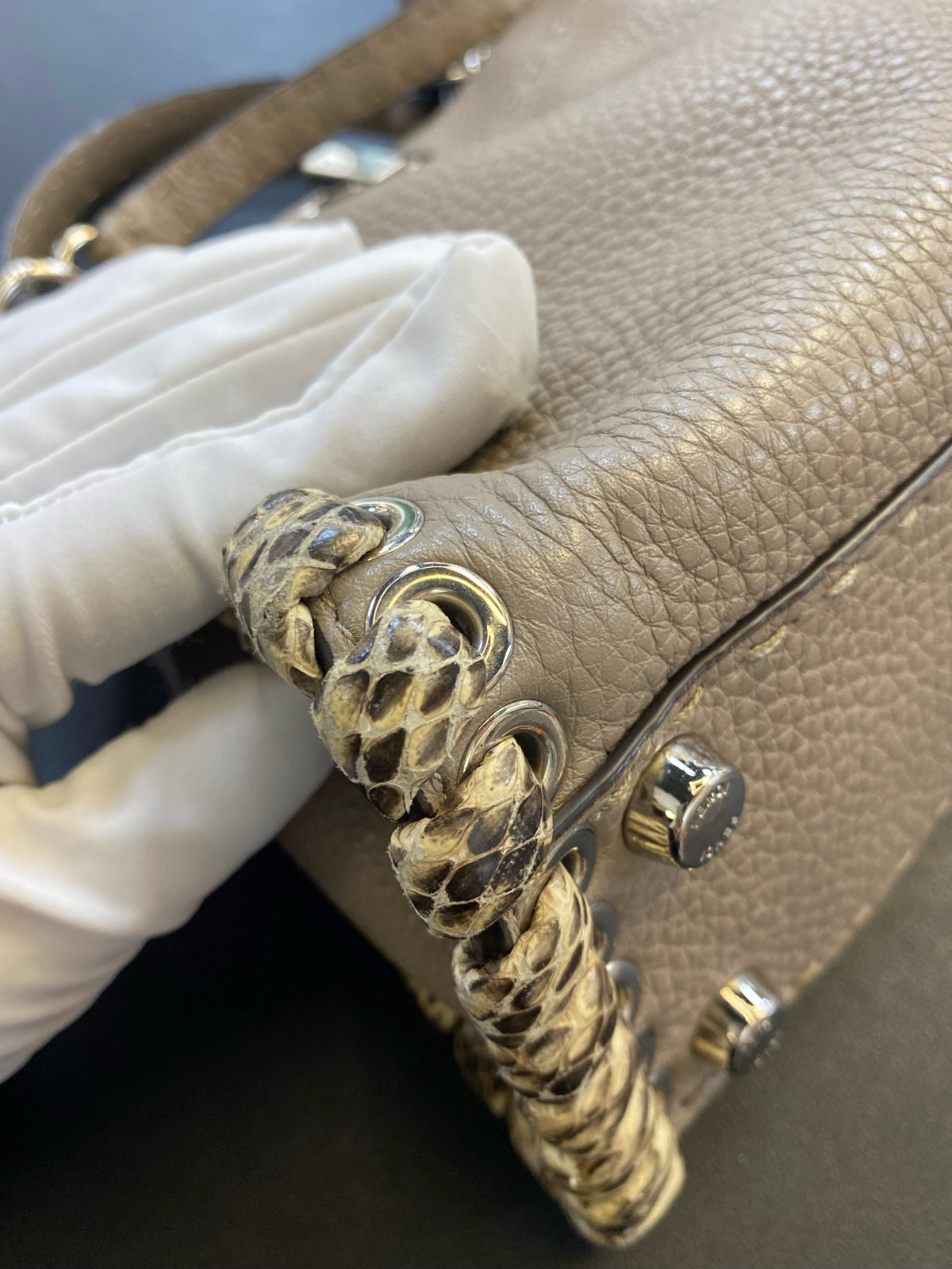 Fendi - Peekaboo Mini - Leather - Grey - (mini)