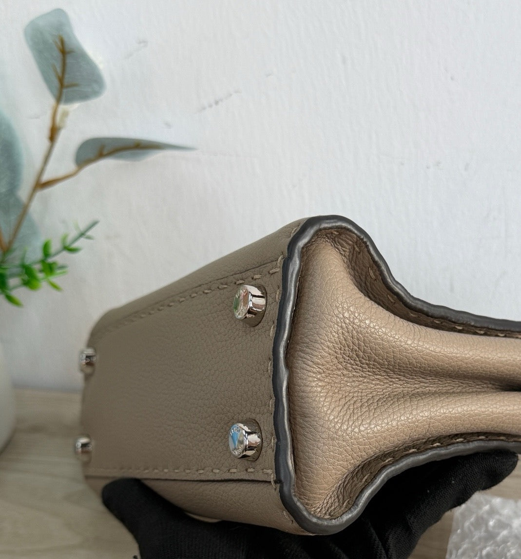 Fendi - Peekaboo Mini - Leather - Grey - (mini)
