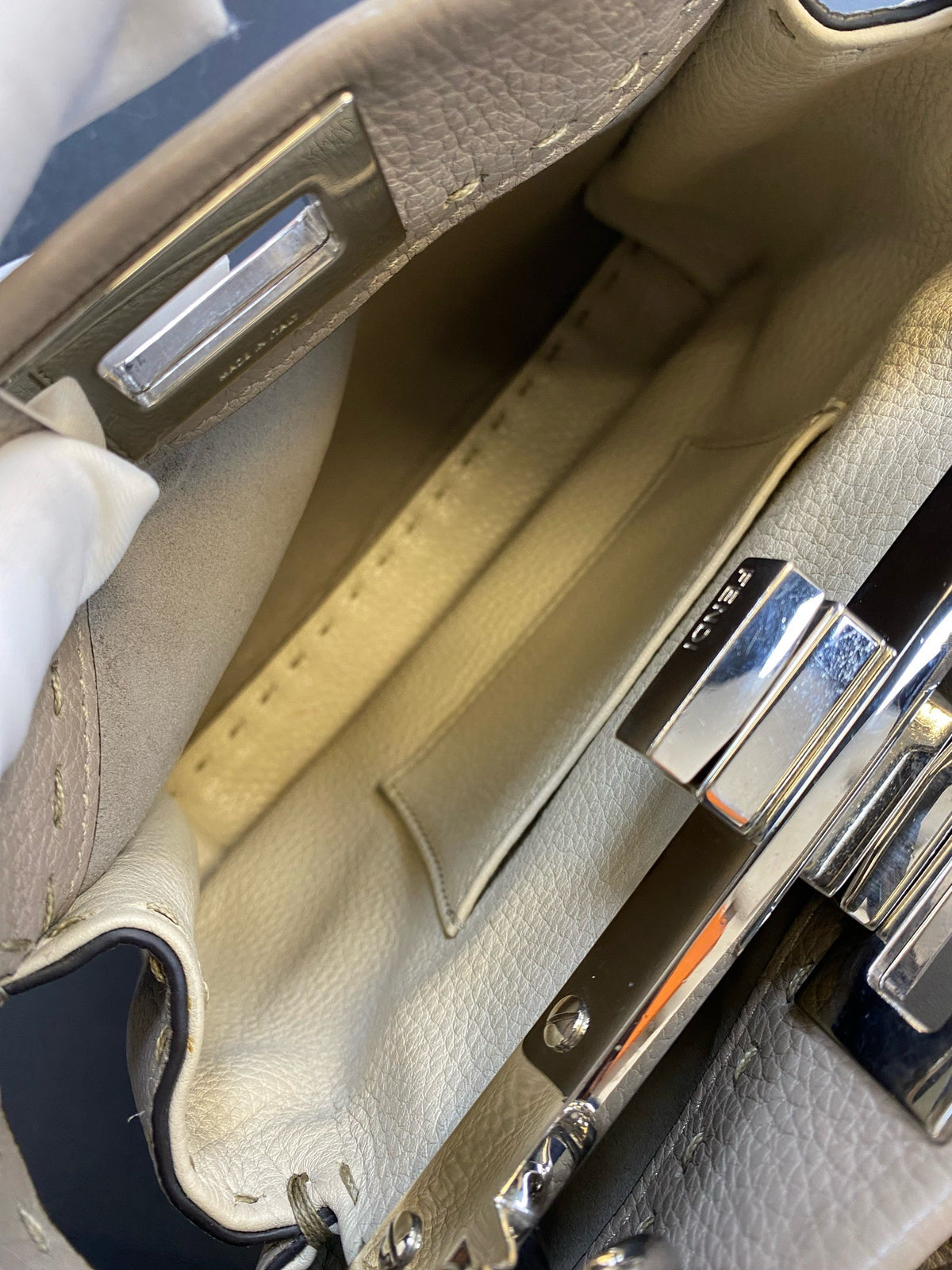 Fendi - Peekaboo Mini - Leather - Grey - (mini)