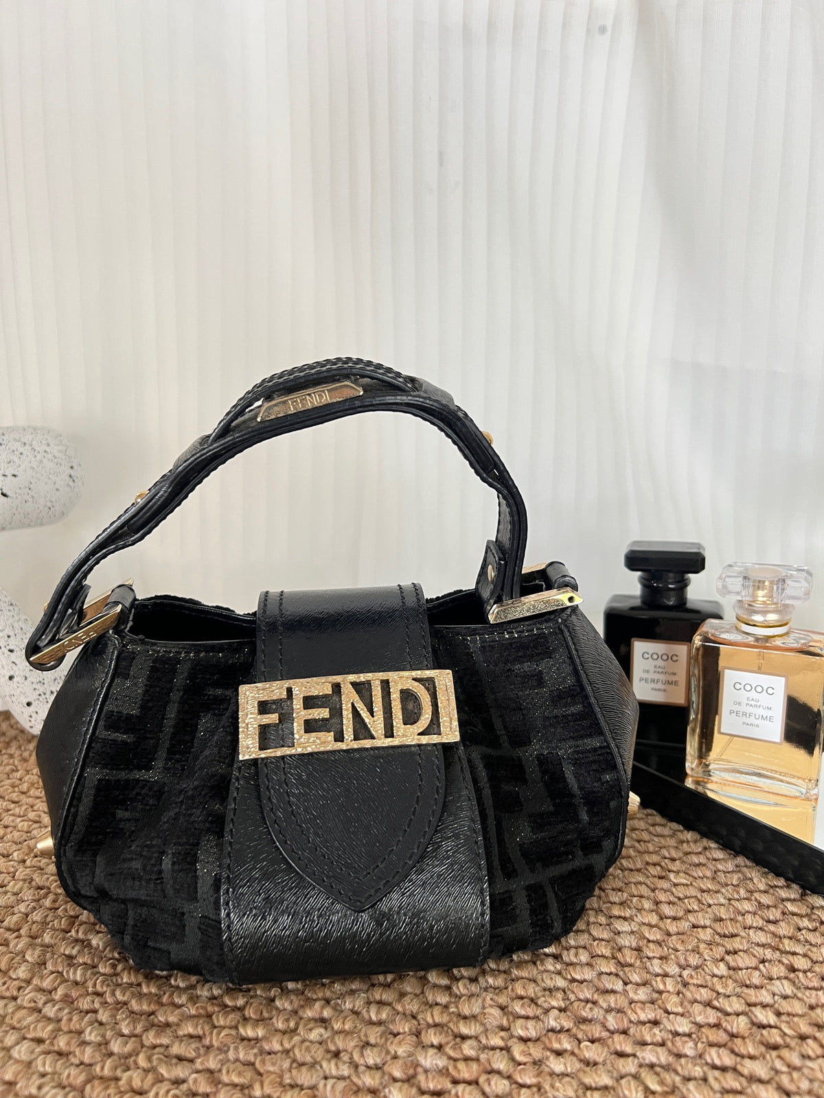 Fendi - Peekaboo Mini - Velvet - Black - (mini)